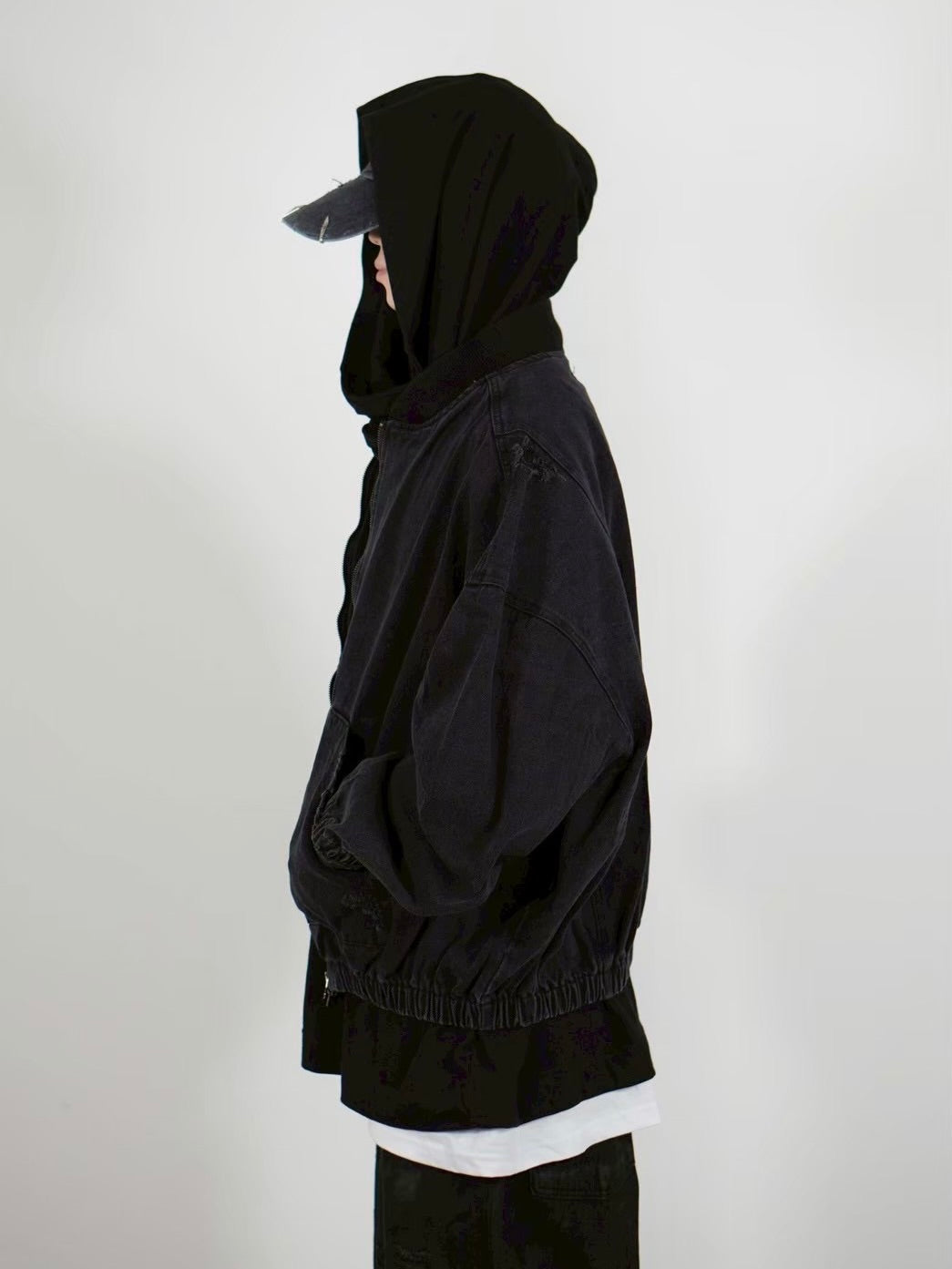 【Chikashitsu +】denim flight bomber jacket (2color)