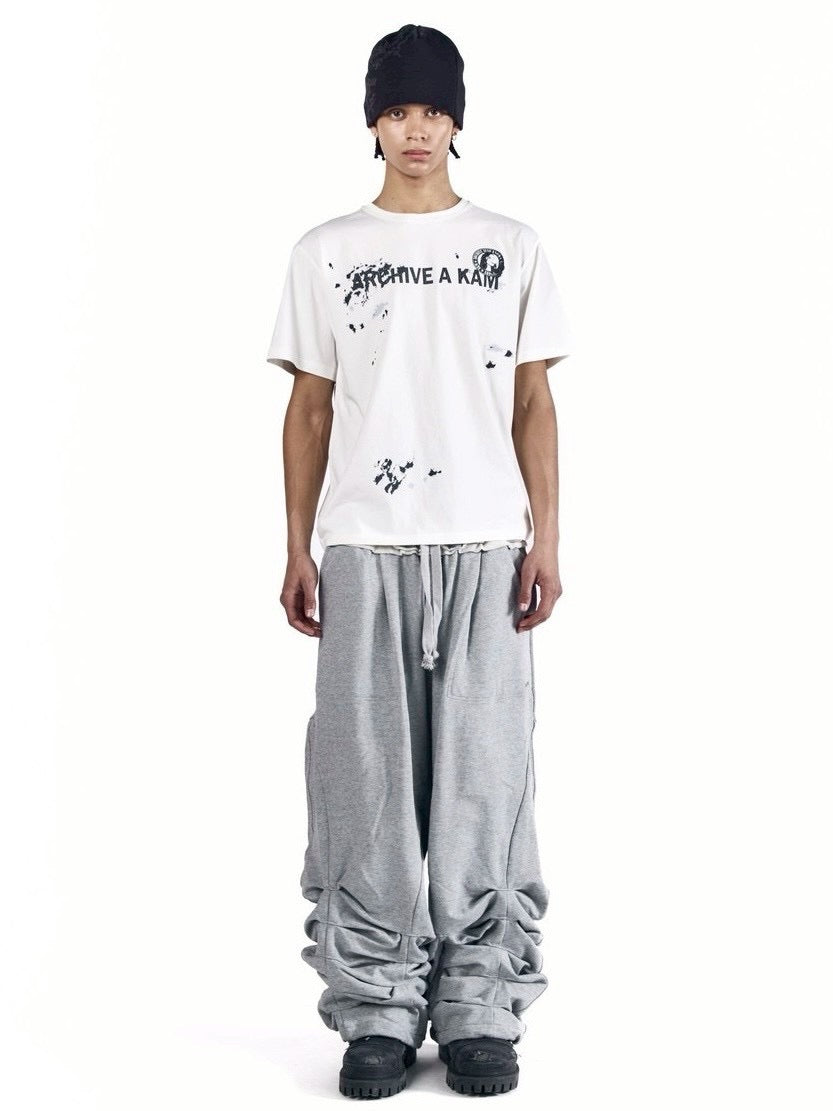 【AAKAM】Sediment Pin-Tuck Sweatpants