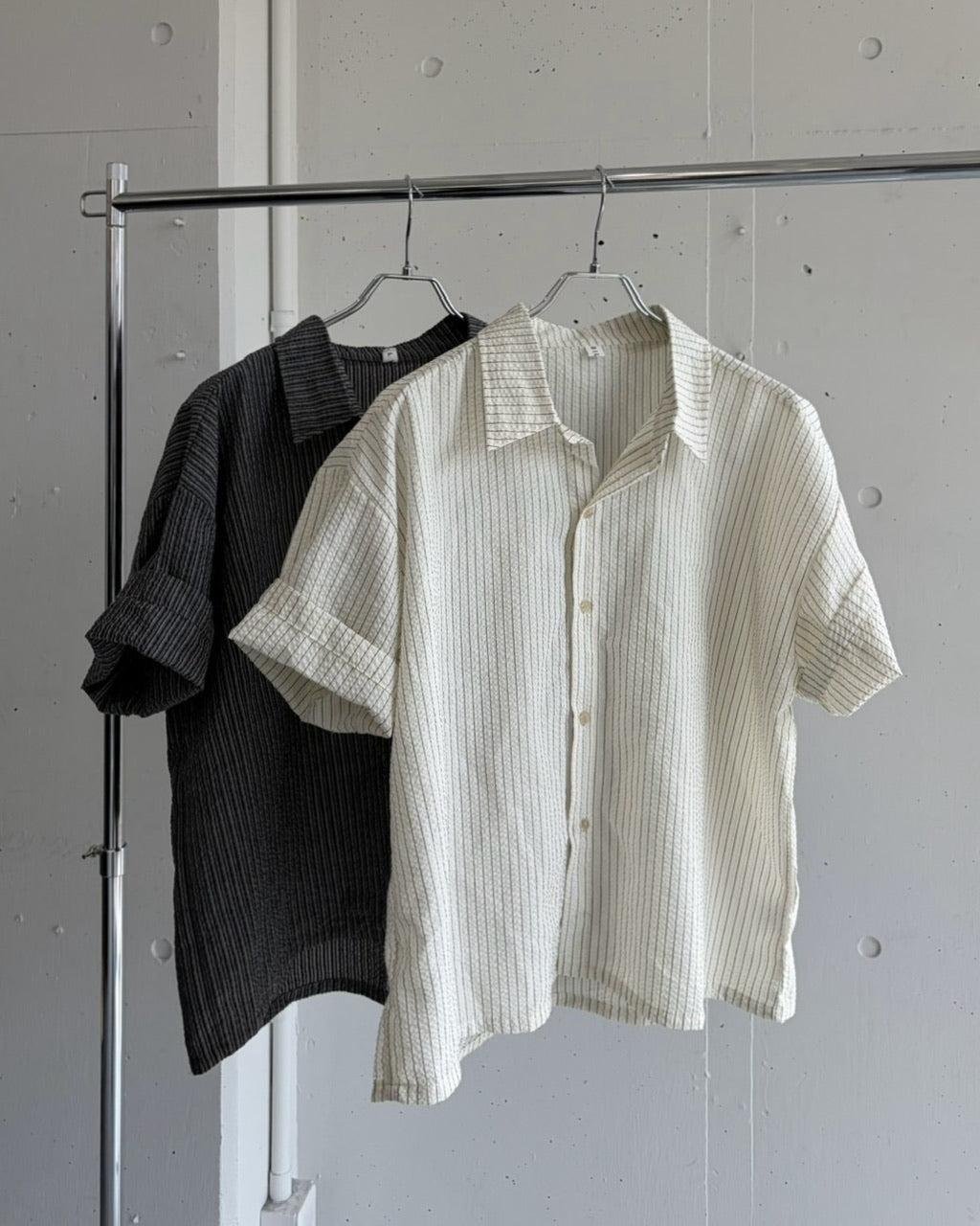 受注制【LUV CODE】ST Crop Short Sleeve Shirt (2color)