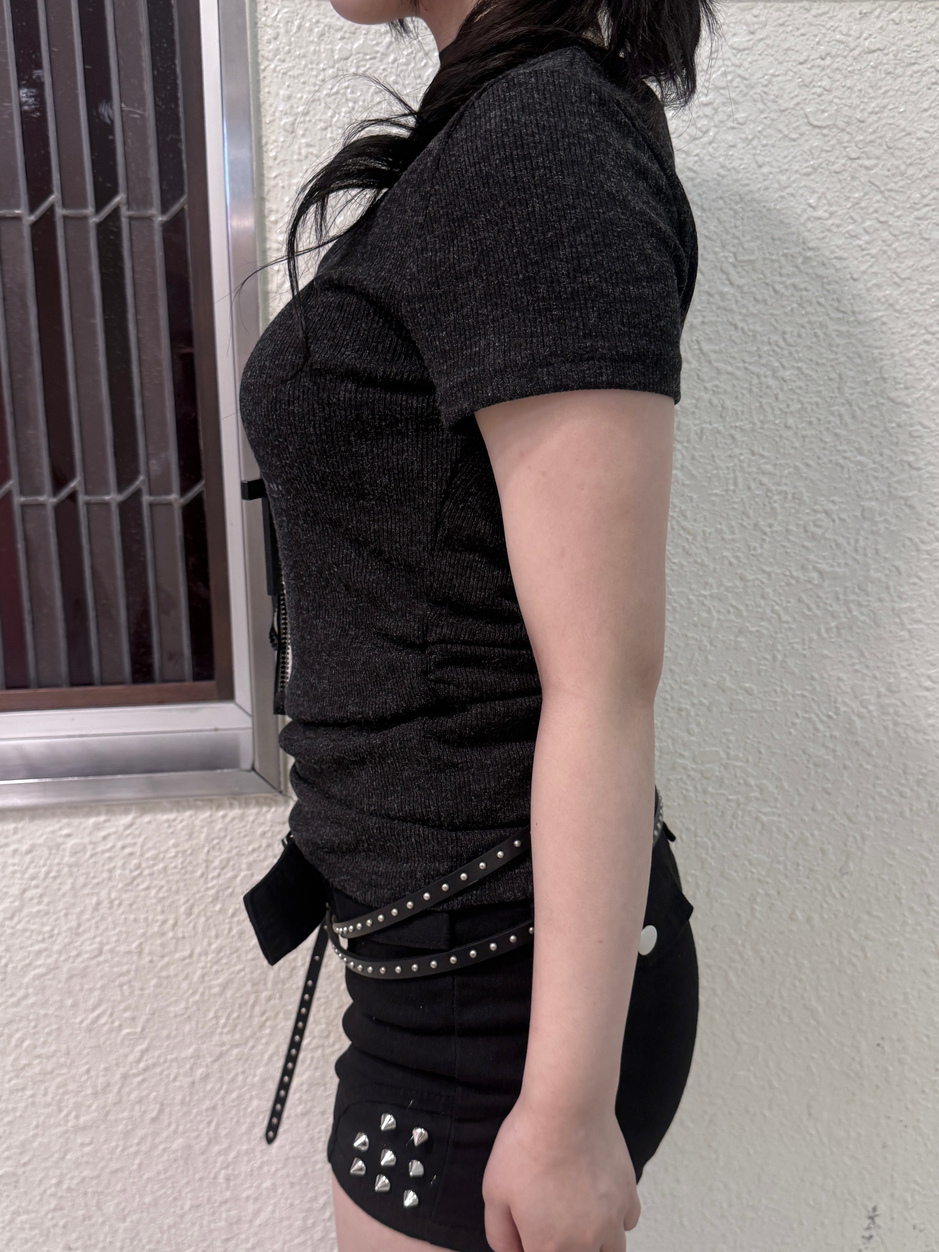 【nmtc+】Mika Cross Shirring Tee Scarf Set (3color)