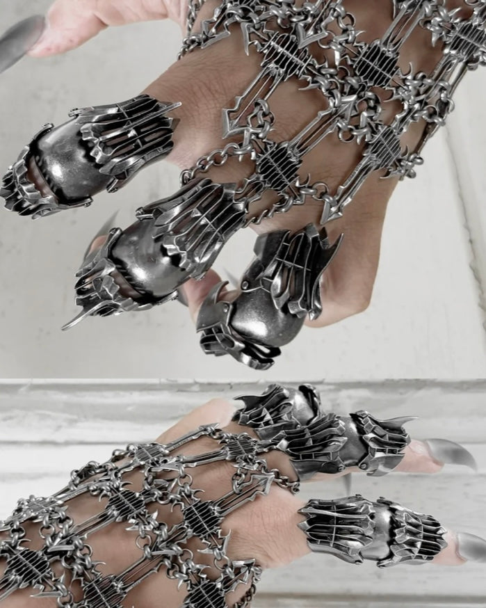 【IIIMIII】Silver Cyber-Armor Ring
