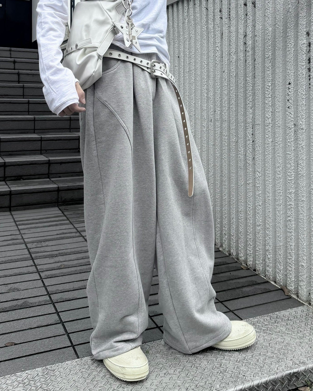 受注制【nmtc+】Curved Seam Wide Sweat Pants (2color)