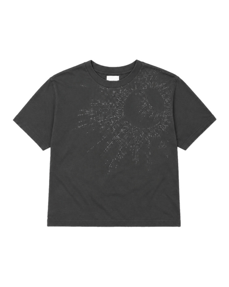 受注制【Chikashitsu +】sunshine printing crop tee (4color)