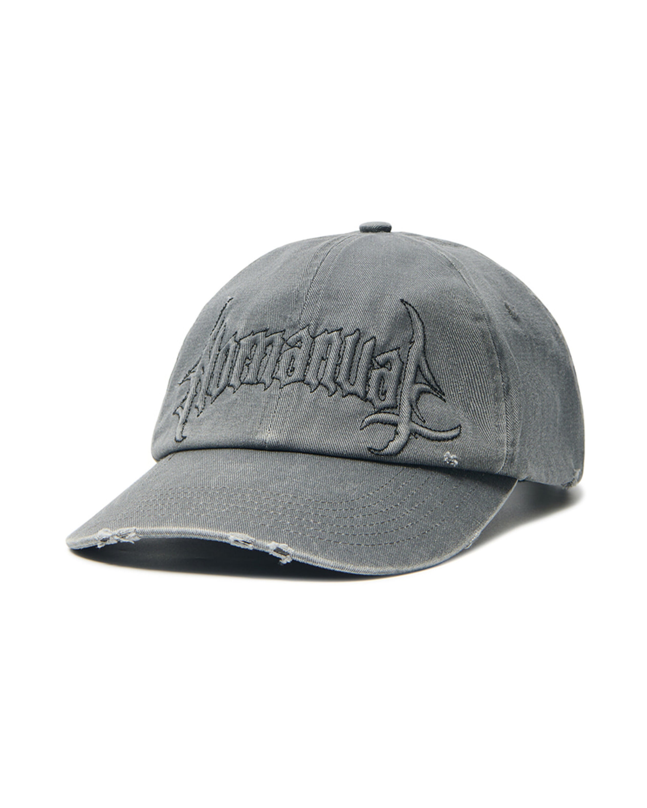 【NOMANUAL】GOTHIC LOGO WASHED BALL CAP