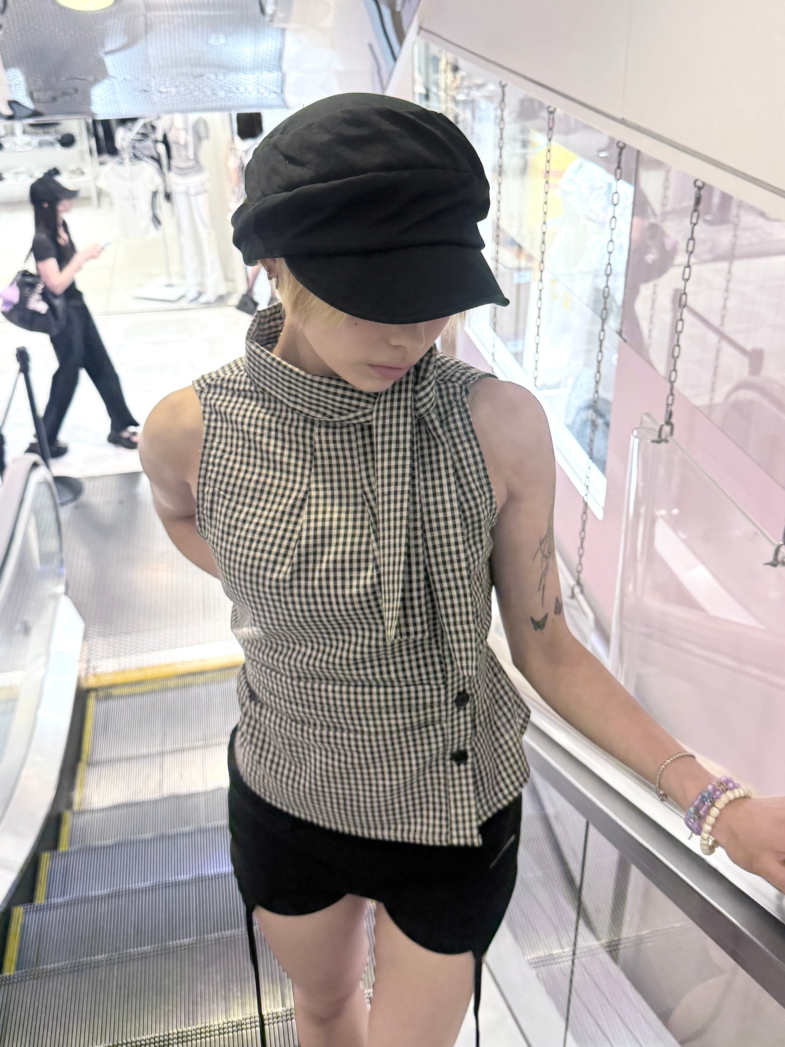 渋谷109店WEB限定受注制【nmtc+】Check Ribbon Tie Blouse