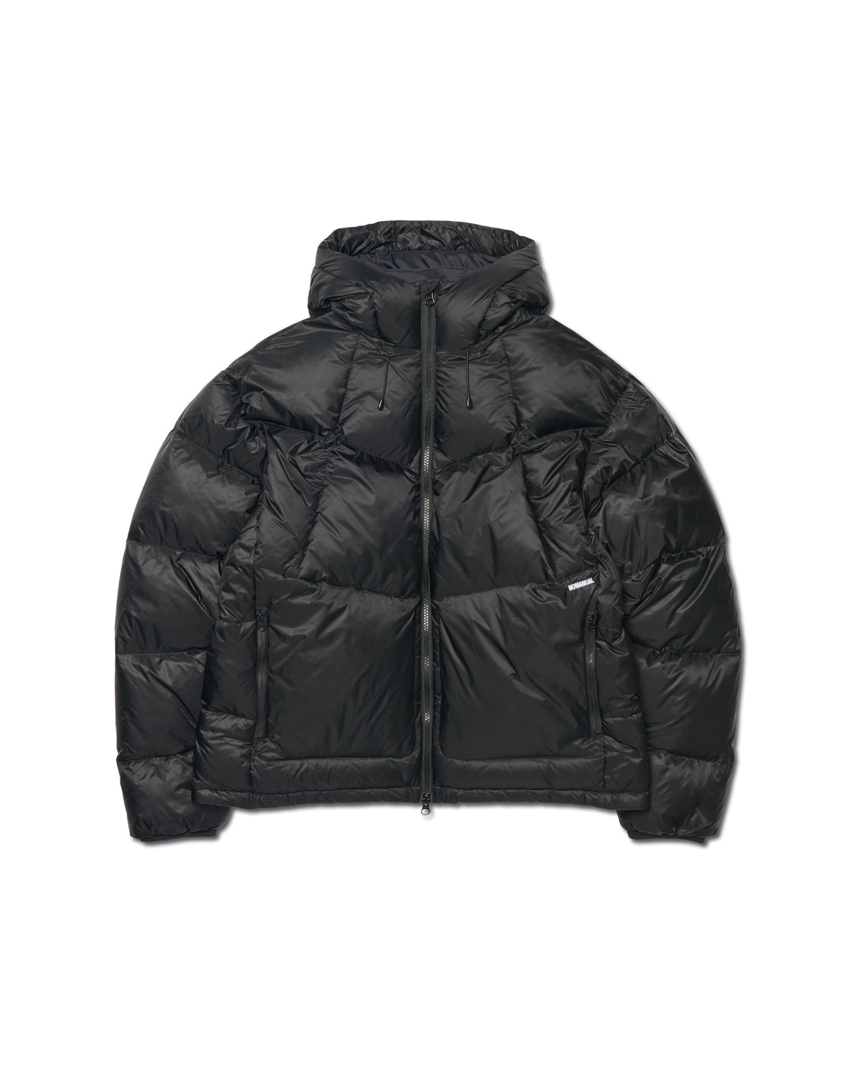 【NOMANUAL】SLANT CROP HOODED DUCK DOWN
