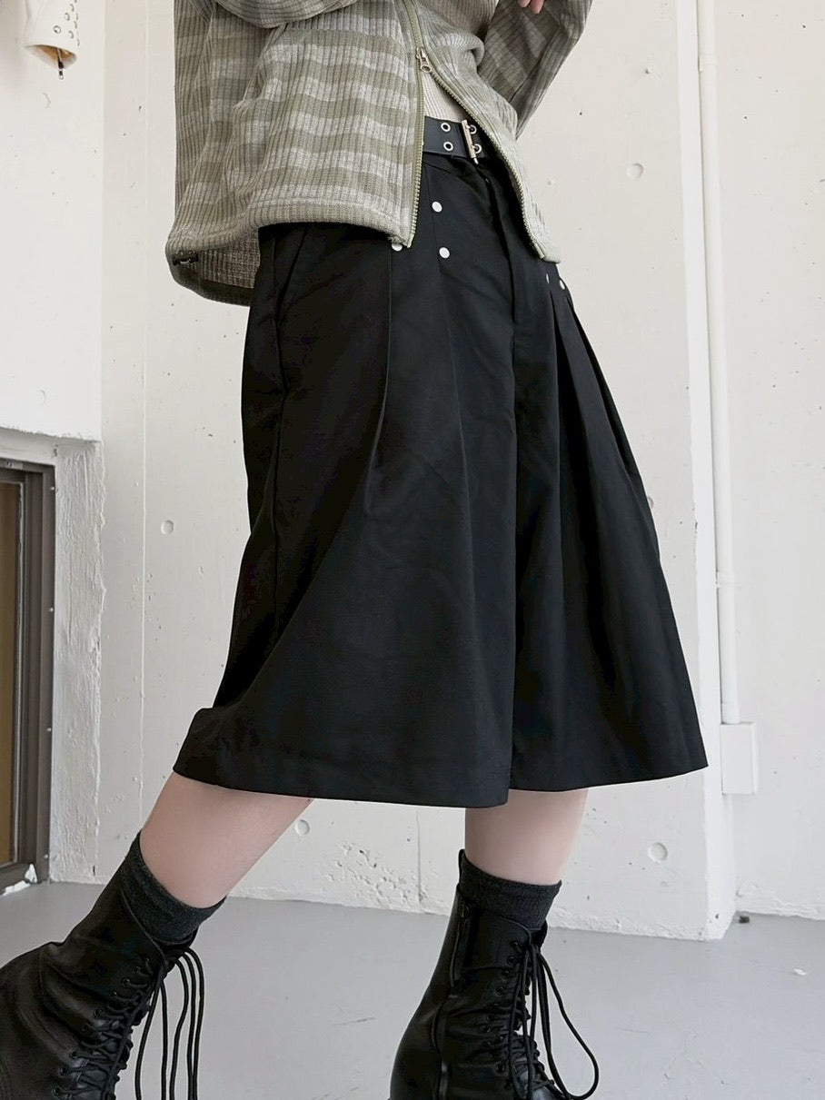 国際配送【LUV CODE】rivet bermuda pants (2color)