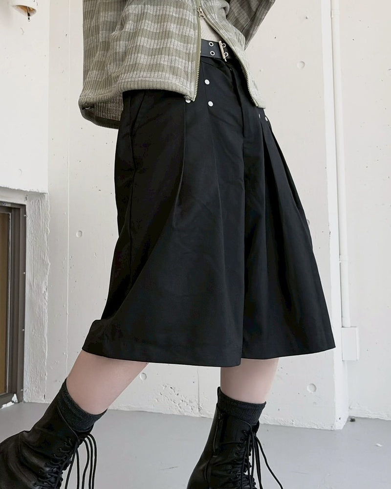 国際配送【LUV CODE】rivet bermuda pants (2color)
