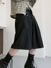 国際配送【LUV CODE】rivet bermuda pants (2color)