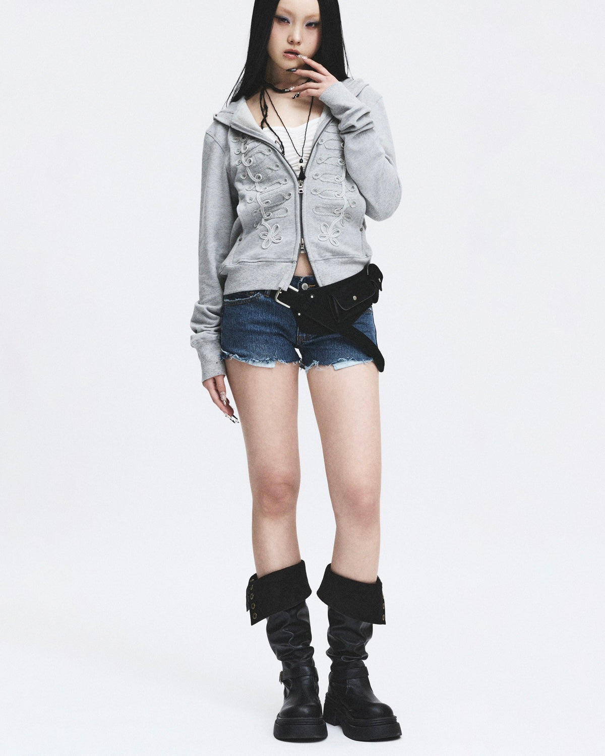 【LECYTO】Hussar Loop Zip-Up Hoodie