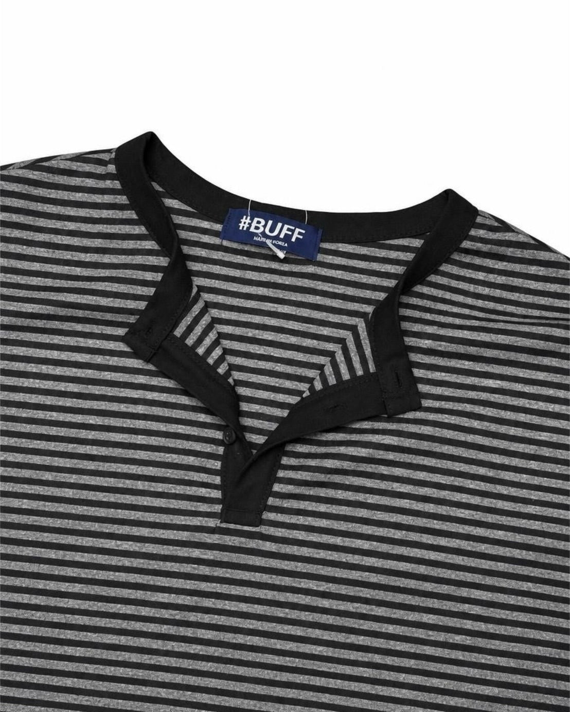 受注制【nmtc+】Striped Henley Long Sleeve