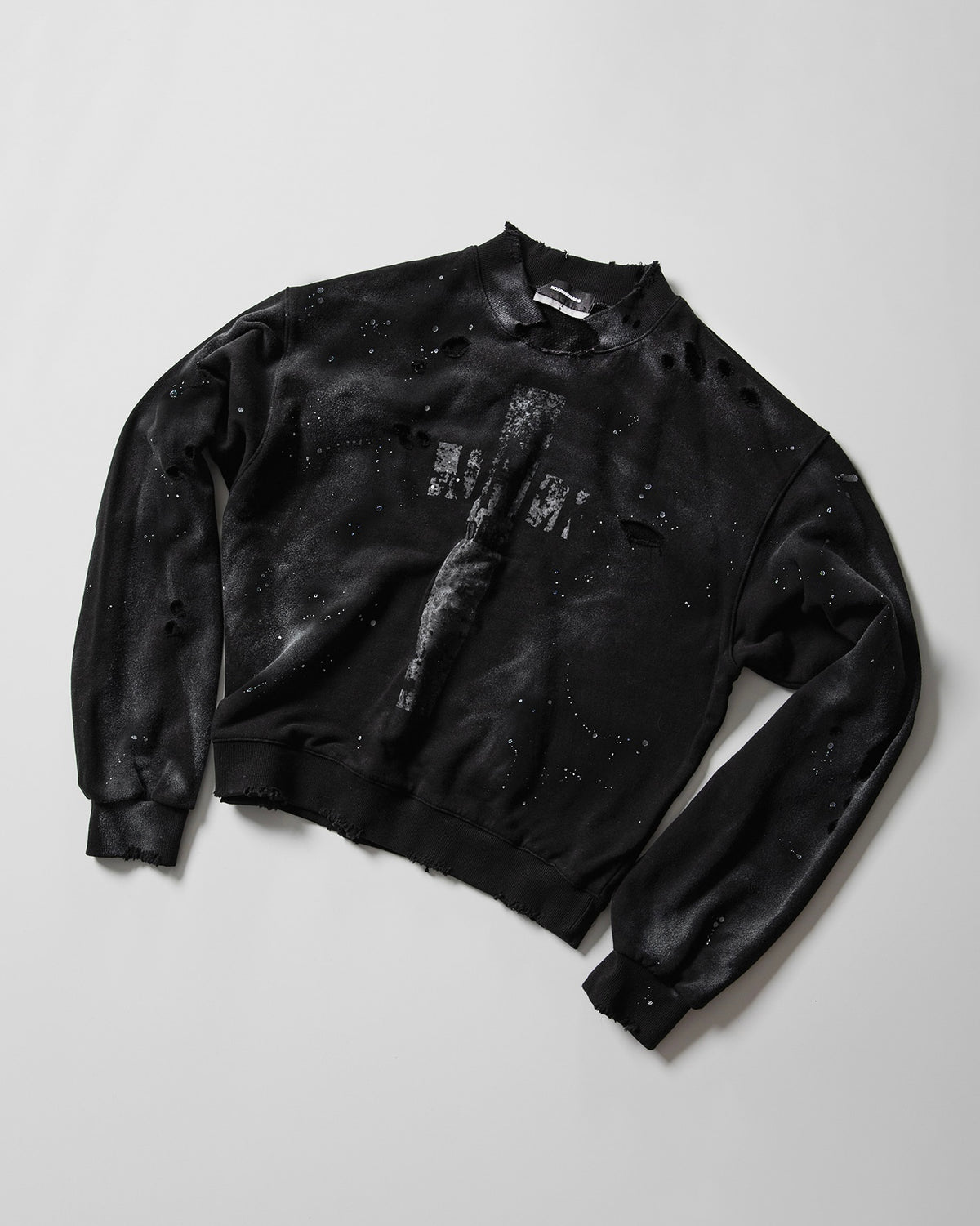 【roaringrad】Cross Damage Sweat Shirt