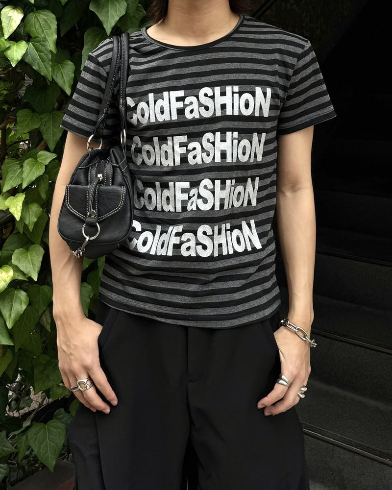 国際配送【RENOL】stripe logo tee