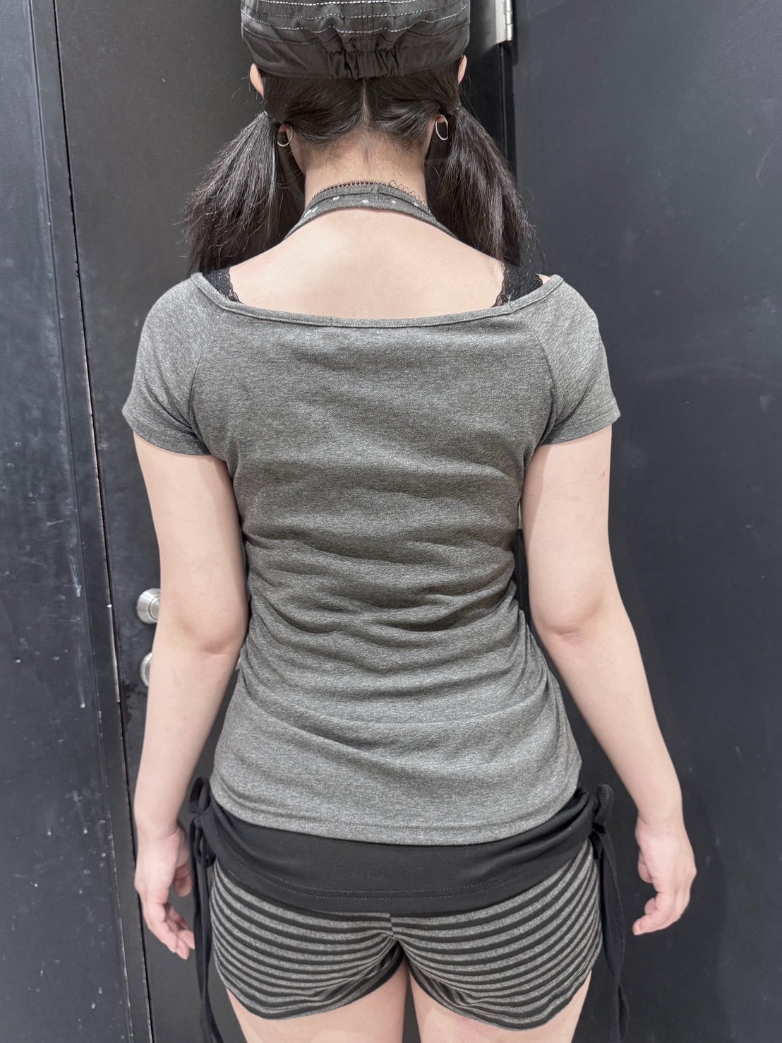 【nmtc+】Bijou Halter Layered Tee (3color)