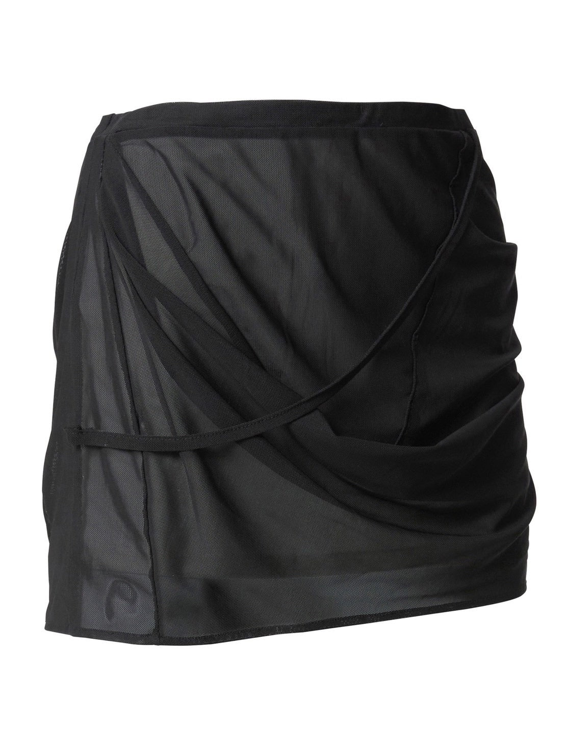 6/22 21:00発売【FLAREUP】Draped Mesh Layered Mini Skirt