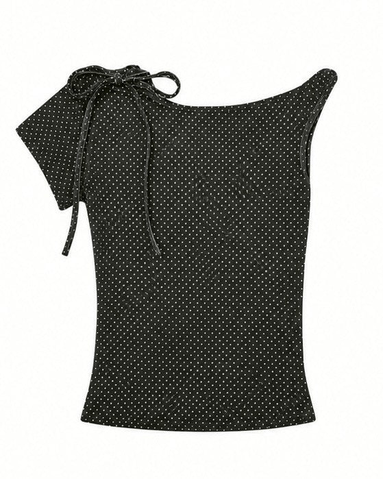 渋谷109店WEB限定受注制【nmtc+】Dot Ribbon Neck Tee (3color)