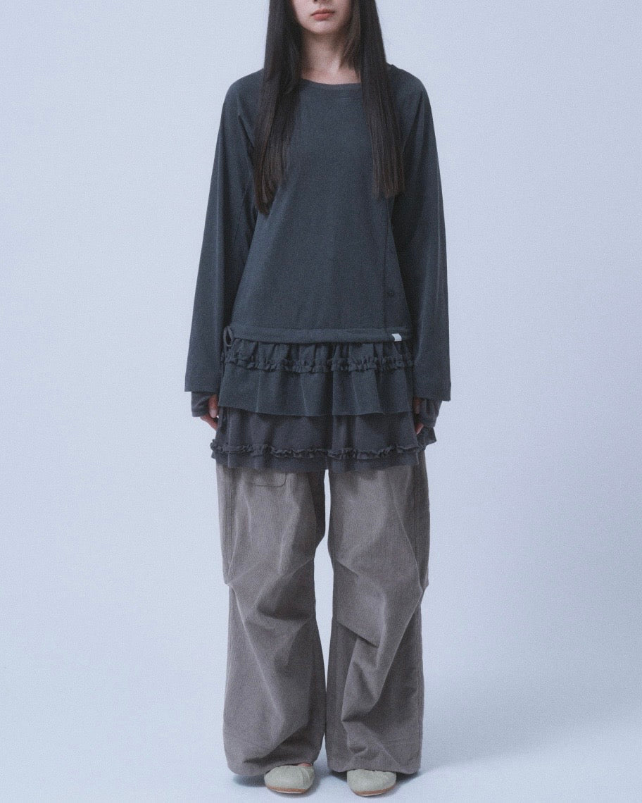 【TUOMIO】FRILL LAYERED LONG SLEEVE