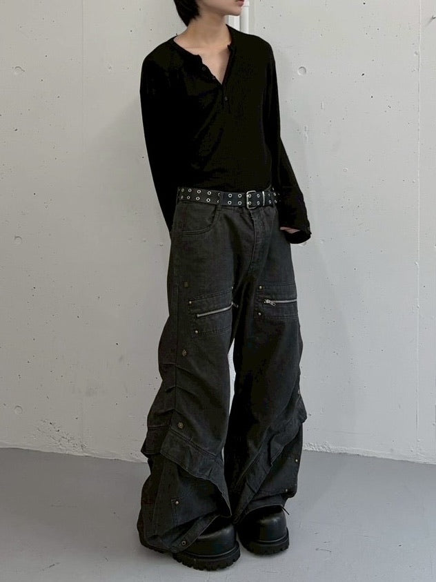 国際配送【LUV CODE】cleanfit multi-pocket denim pants