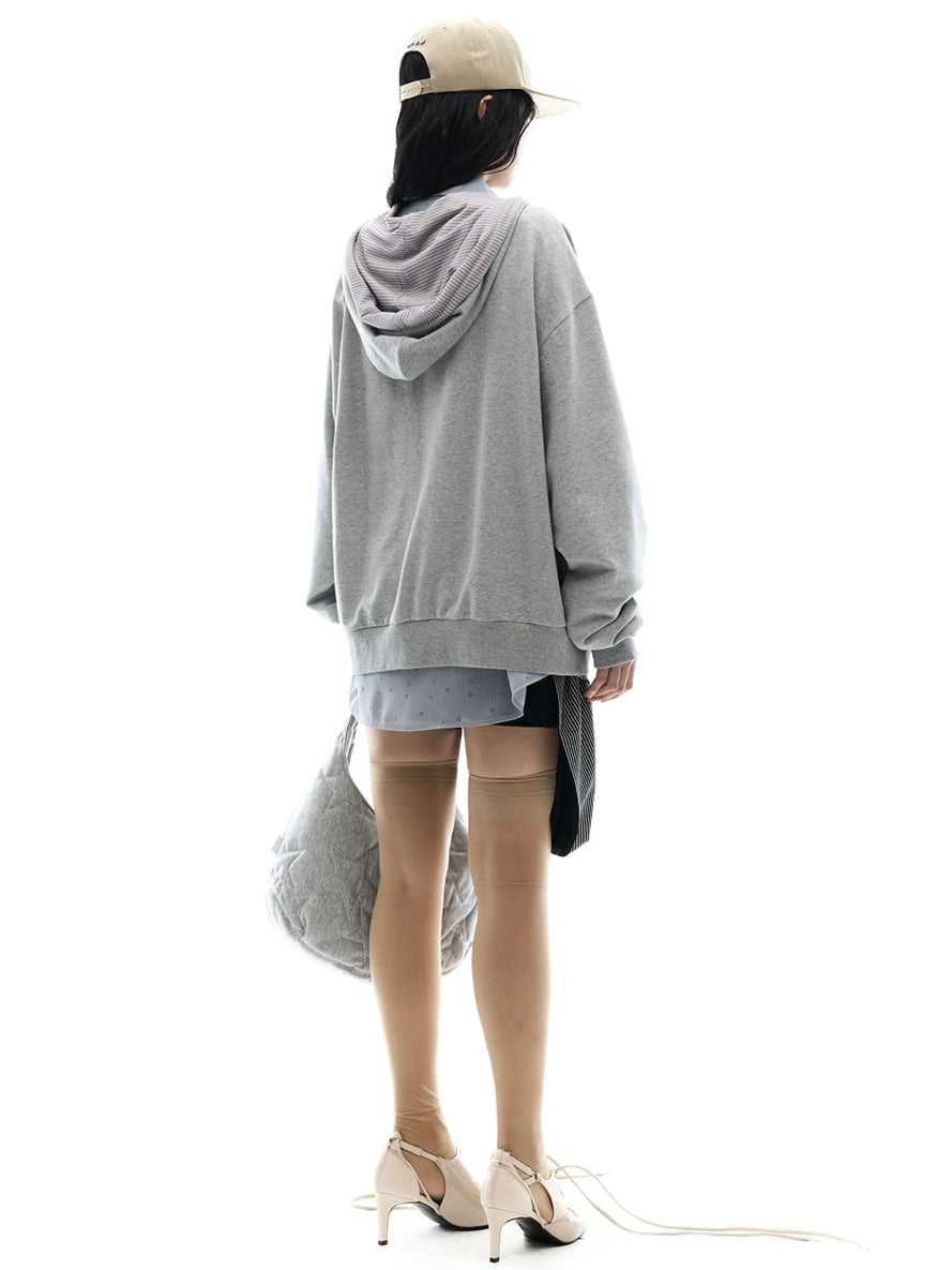 【OJOS】Hotfix Logo Hoodie Zip-up