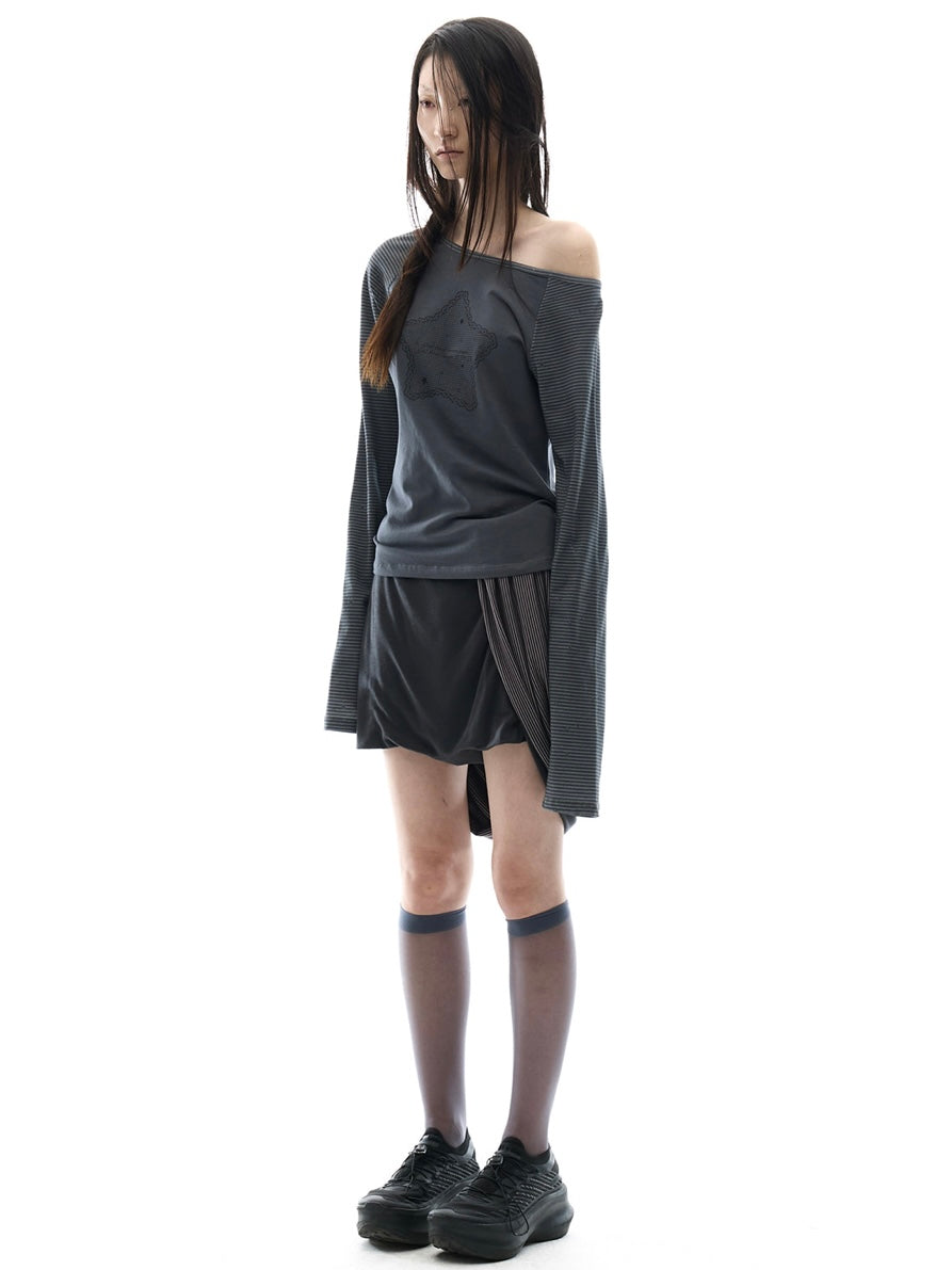 【OJOS】Draped Pumpkin Shorts