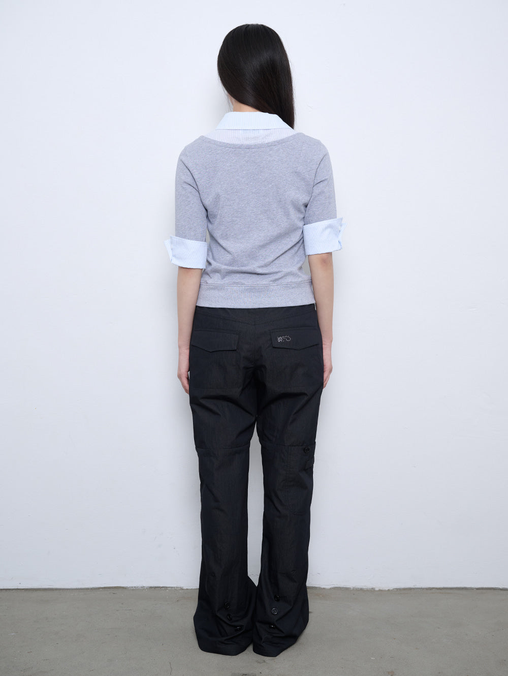 【TUOMIO】ASYMMETRIC COLLAR TOP