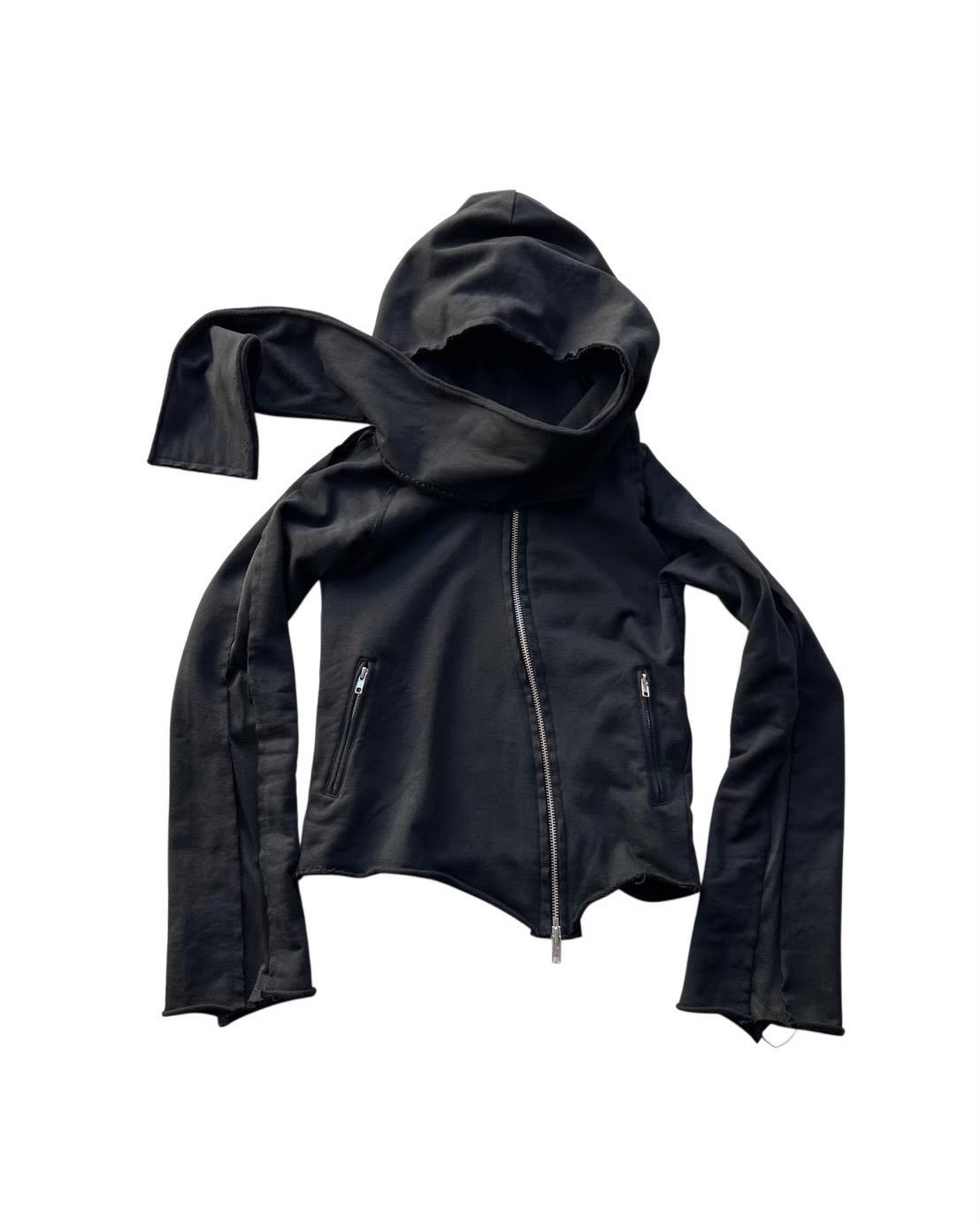 【YIKAI LABORATORY】COCOON ASYMMETRIC ZIPPER HOODIE