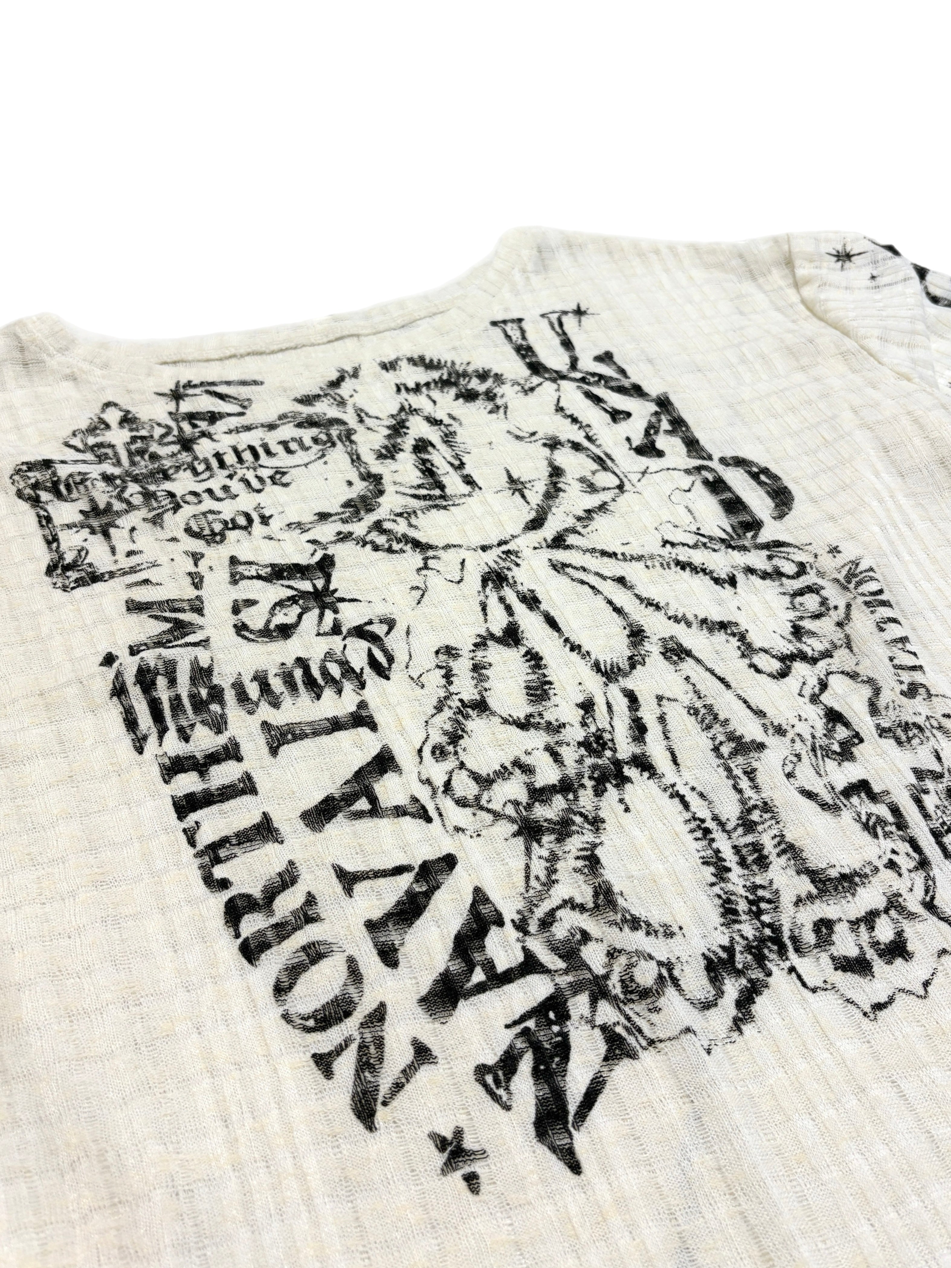 【BABY09】lettering see-through tops (2color)