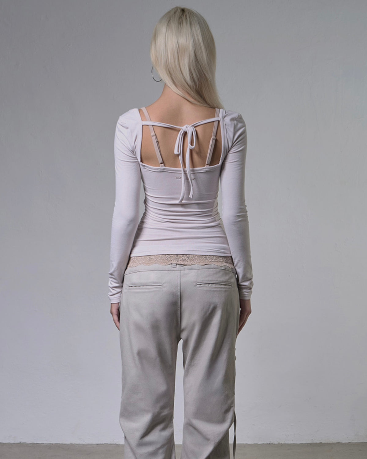 【FANCY CLUB】LACE LAYERED LONG SLEEVE