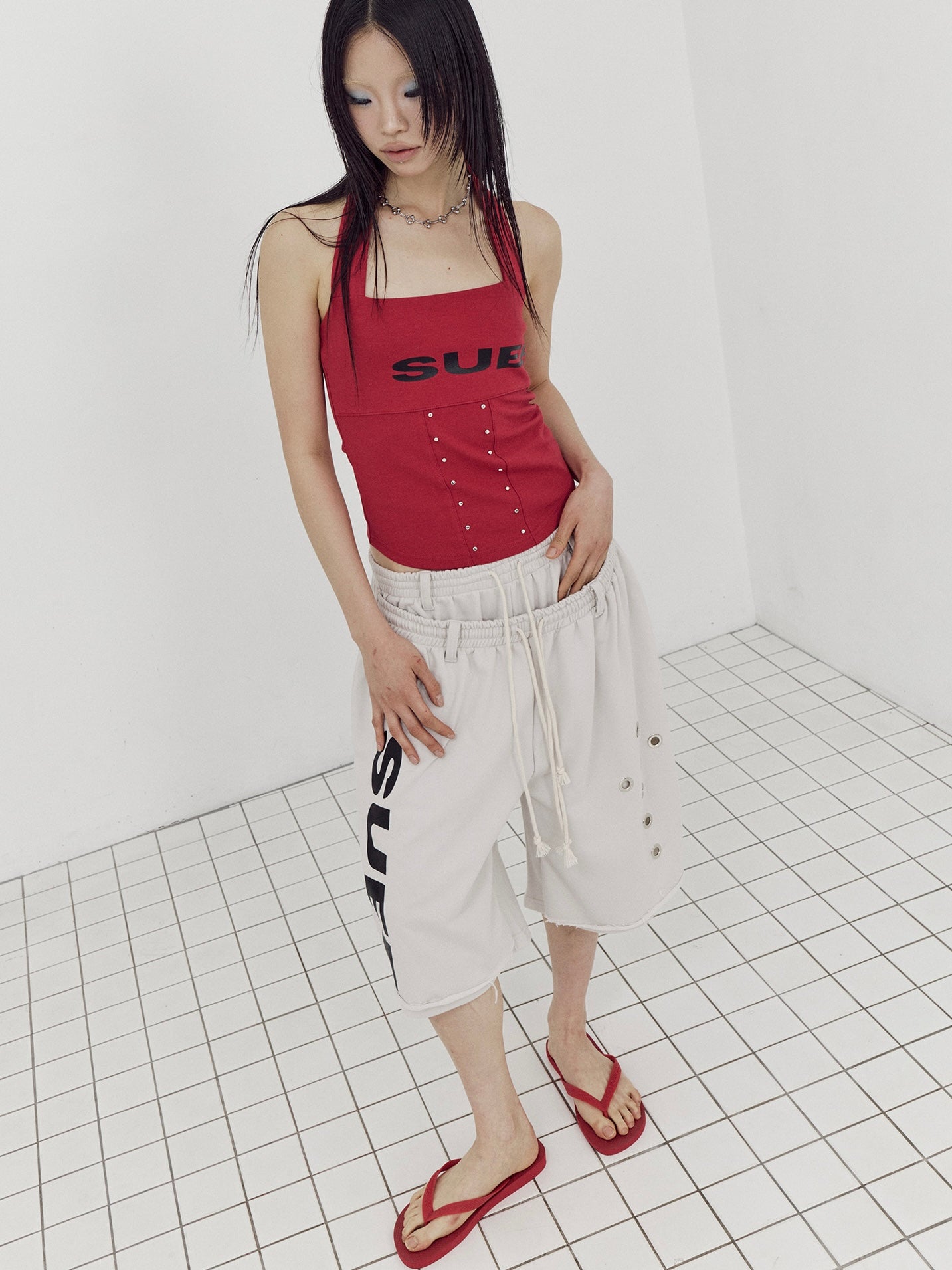 【SETUP-EXE】LOGO HALTER TANK TOP