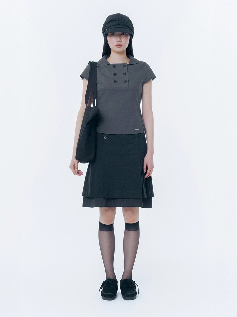【Miseki seoul】Double button shirts top