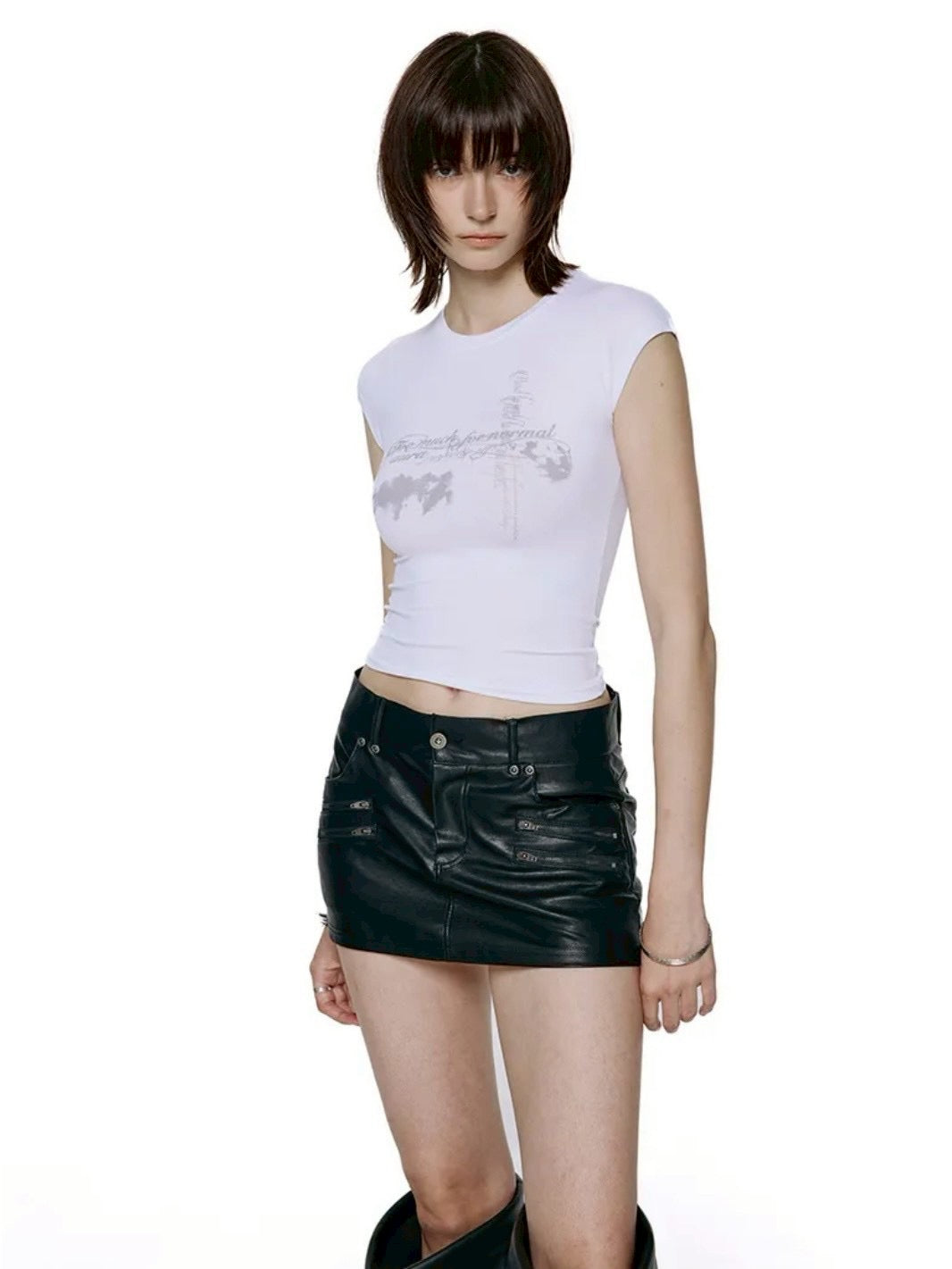 【ROCK CAKE】Aura Cap Sleeve Top