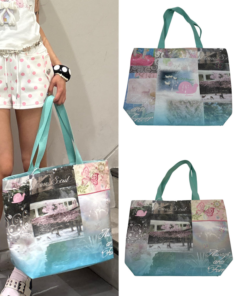 国際配送【Never mind the XU】graphic tote bag