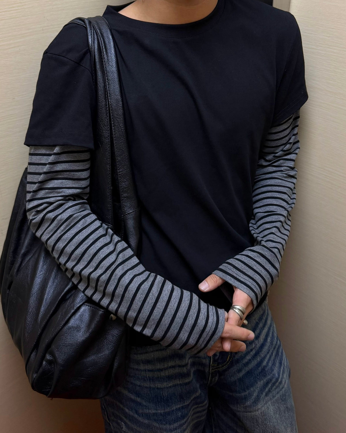 国際配送【RENOL】layered long sleeve tee