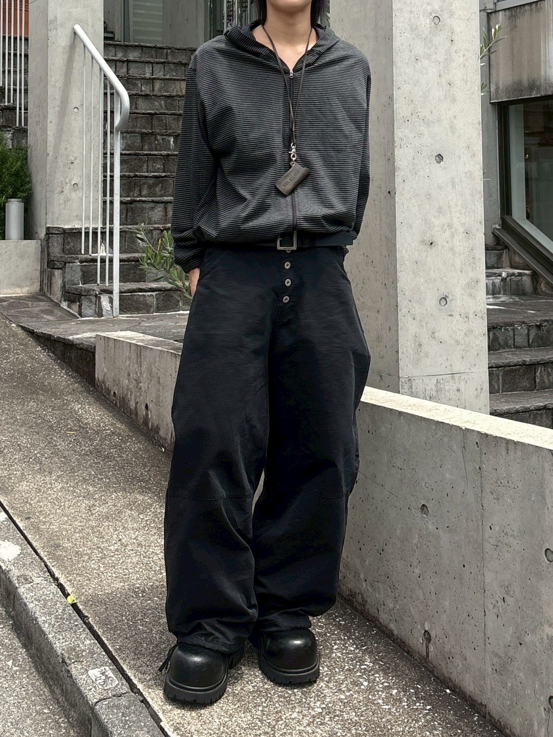 受注制【nmtc+】border zip up hoodie