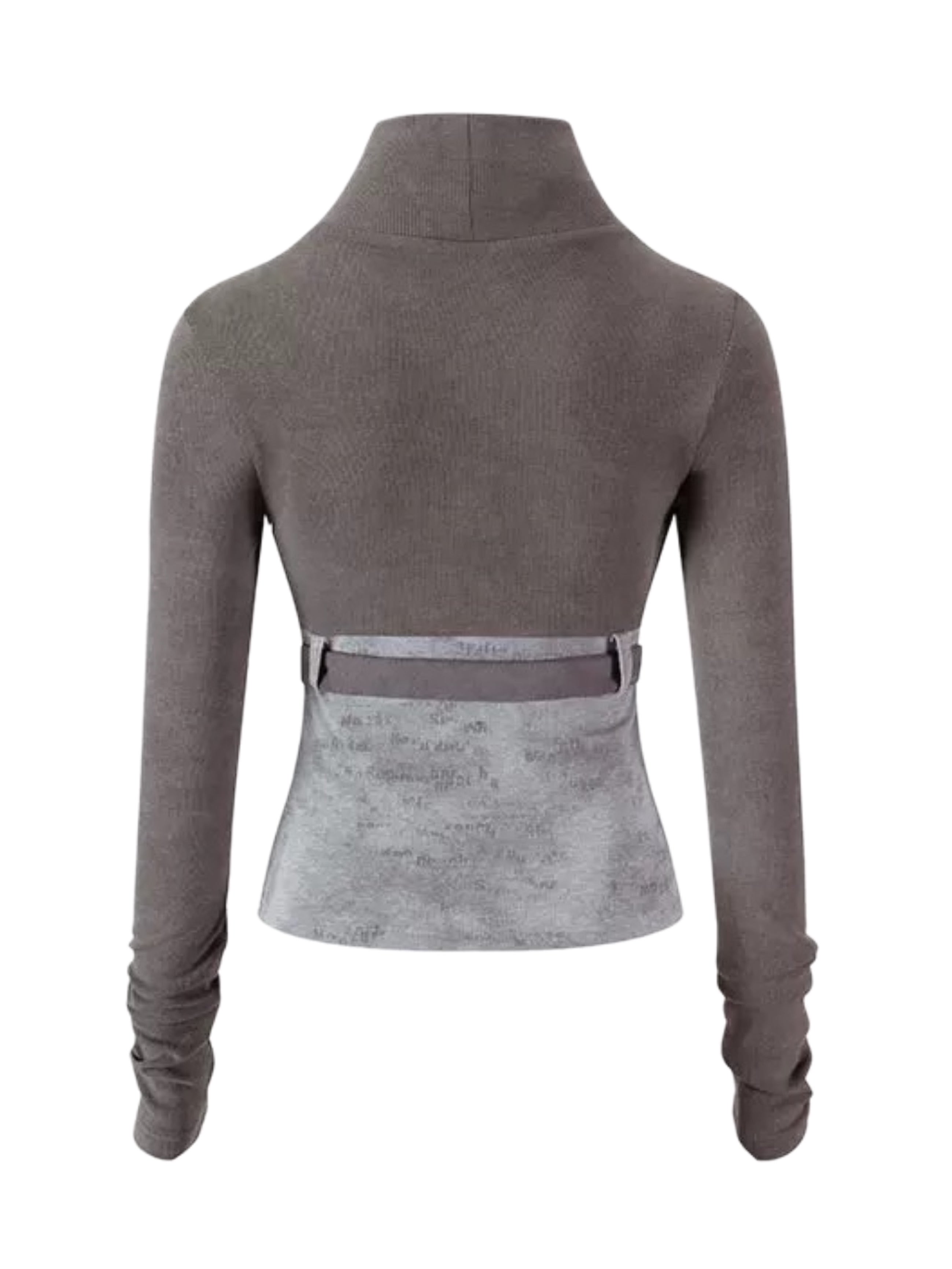 【Cest Nous】Gray Cowl Neck 
Top