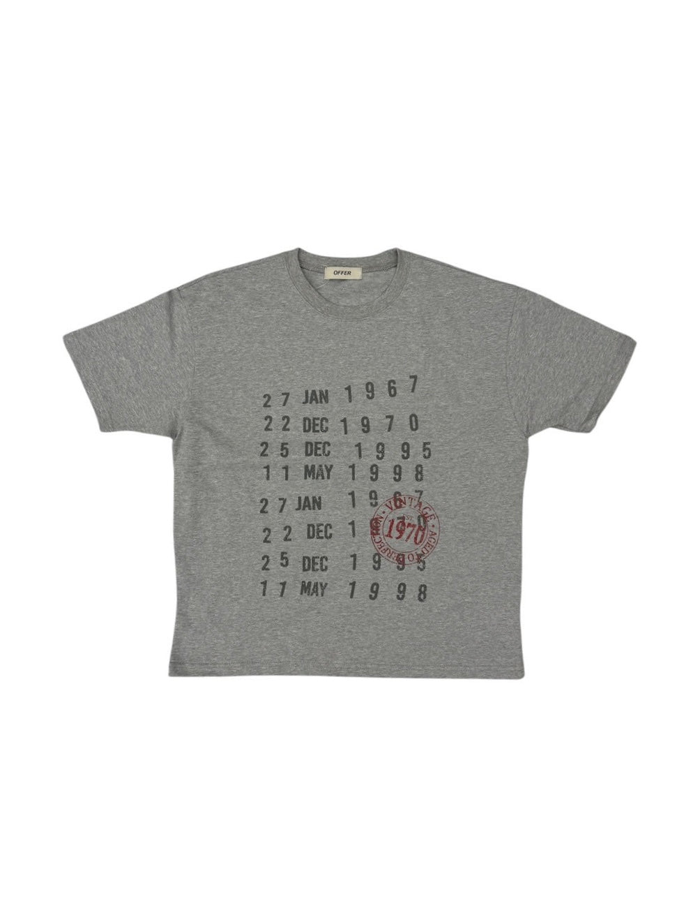 6/19 20:00発売 受注制【nmtc+】Washed Semi Crop Lettering Tee (3color)
