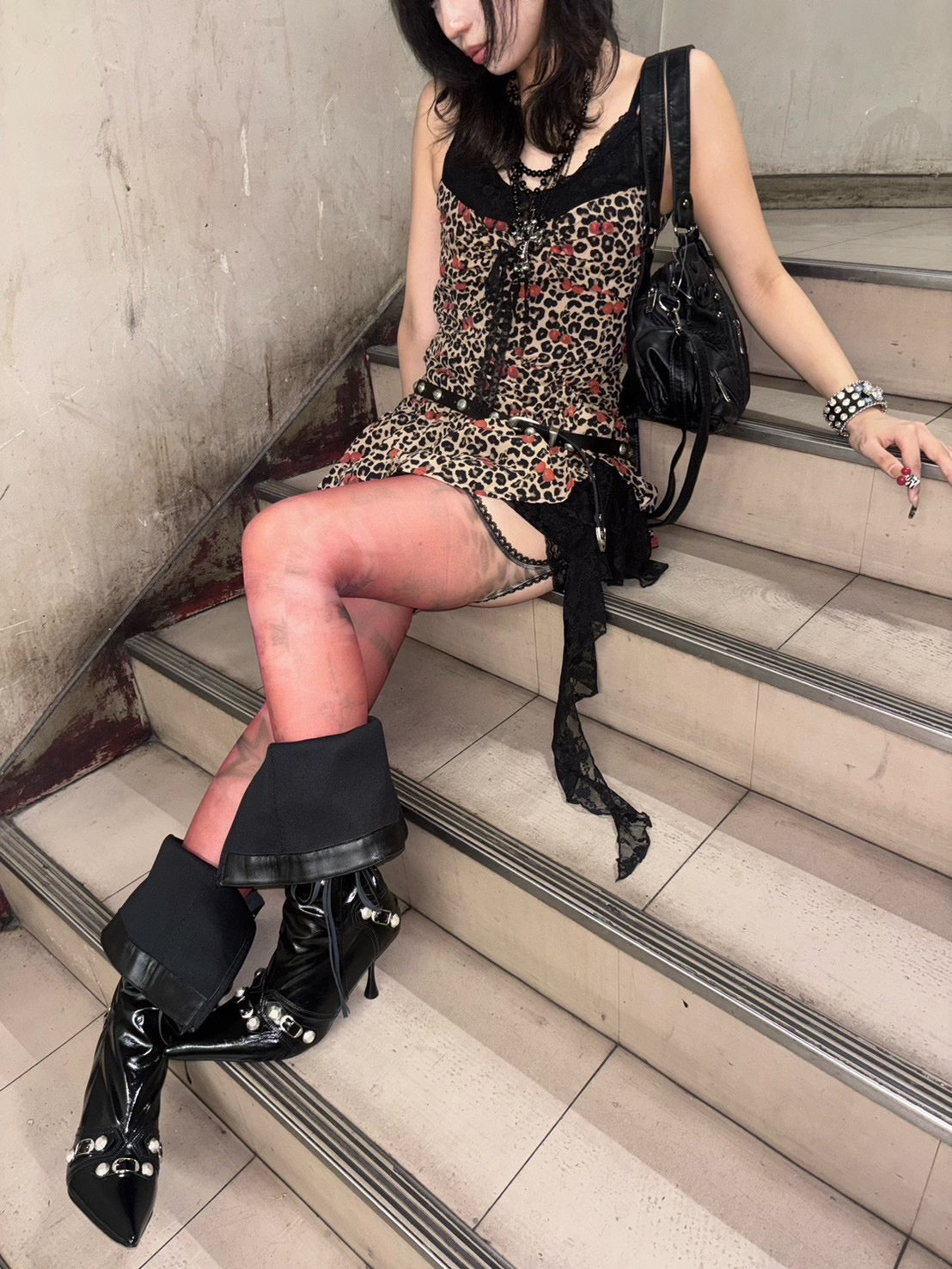 7/11 20:00発売【BABY09】leopard frill lace sleeveless