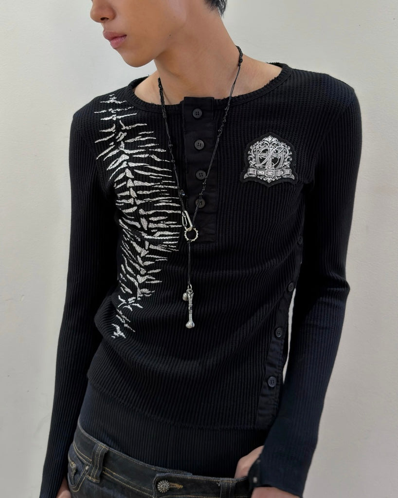 【LECYTO】Skull Bone Charm Necklace