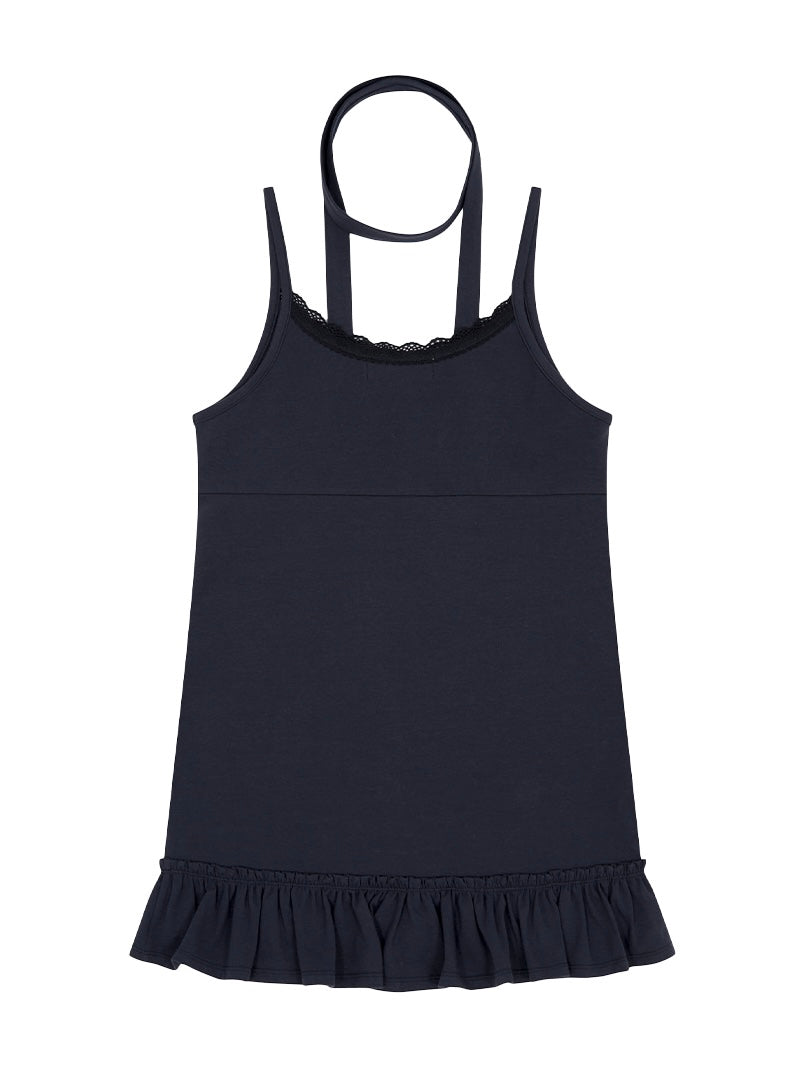【TUOMIO】SCARF FRILL SLEEVELESS