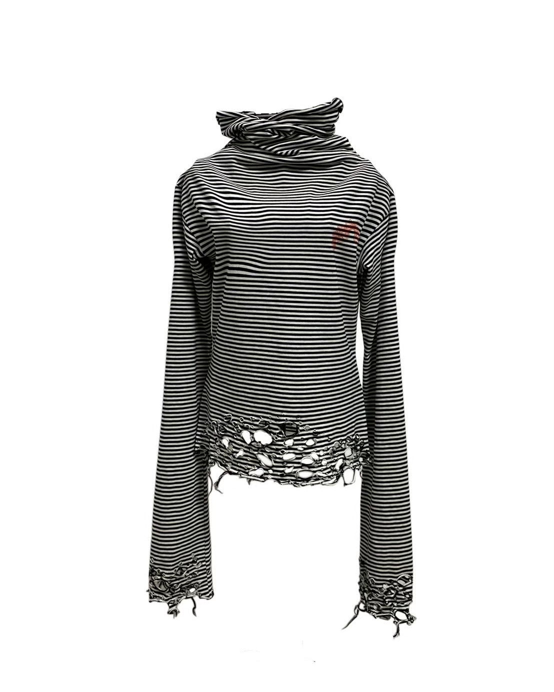 【YIKAI LABORATORY】GHOST FREQUENCY DISTRESSED TURTLENECK