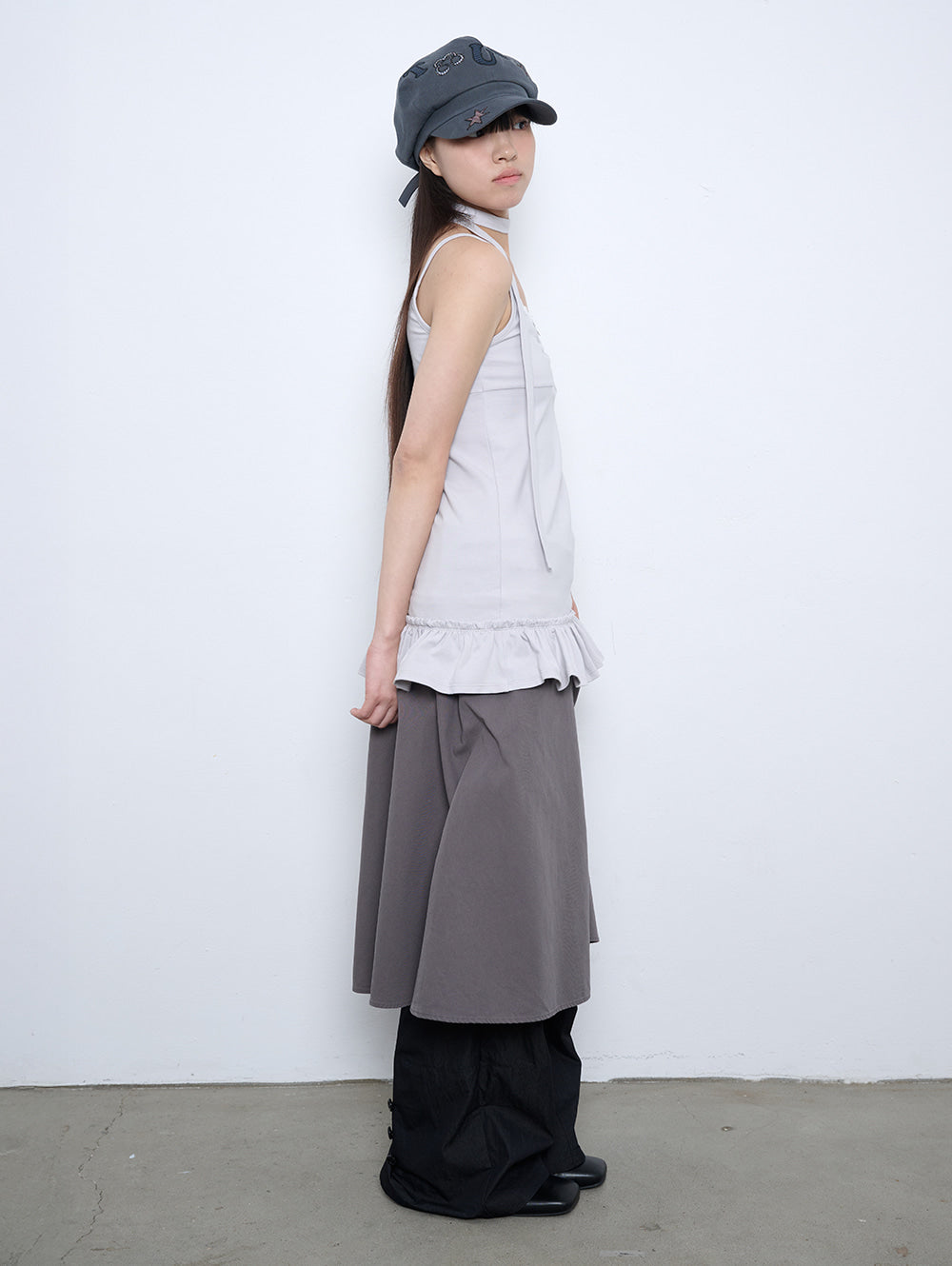 【TUOMIO】SCARF FRILL SLEEVELESS