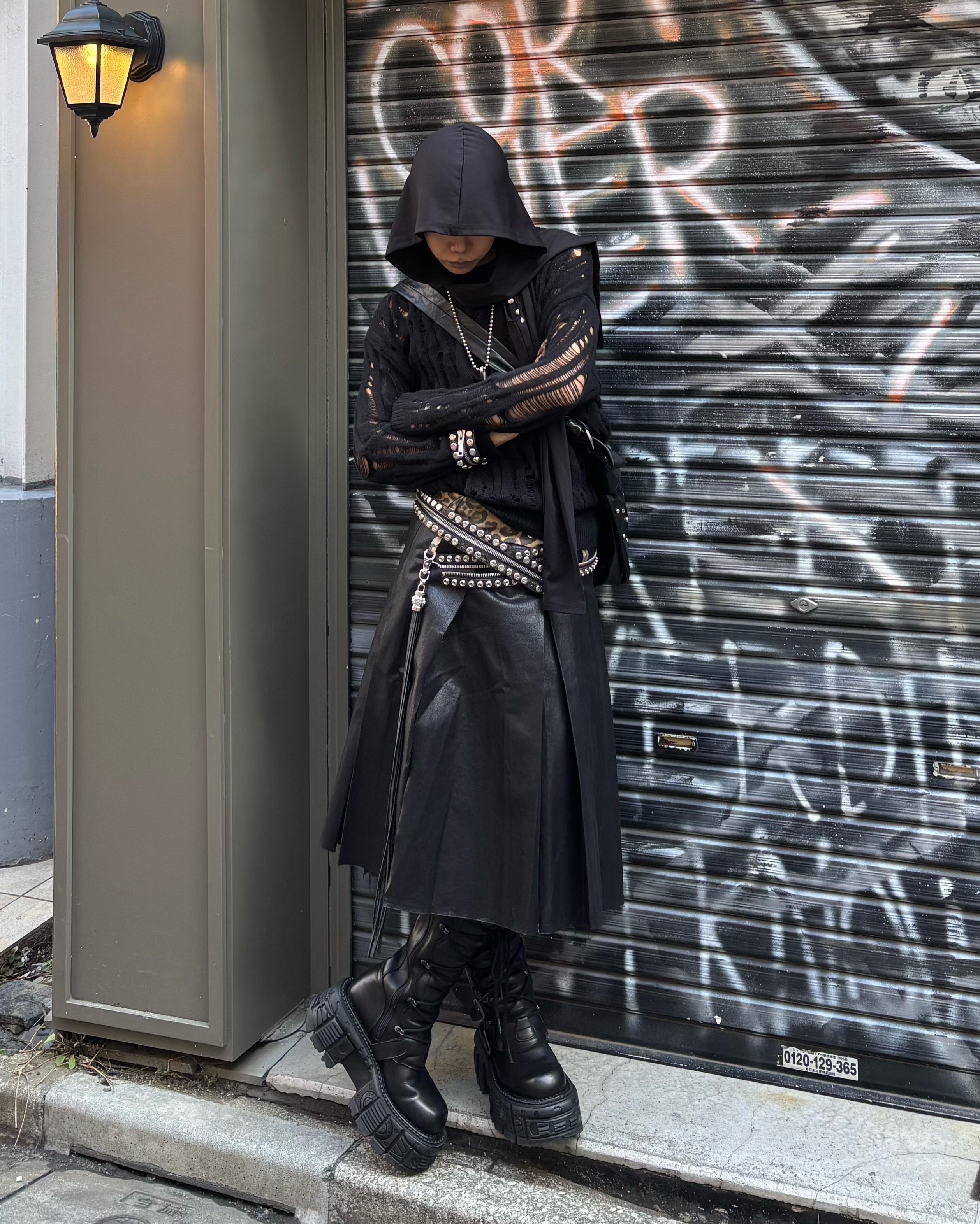 国際配送【Never mind the XU】damage loose knit