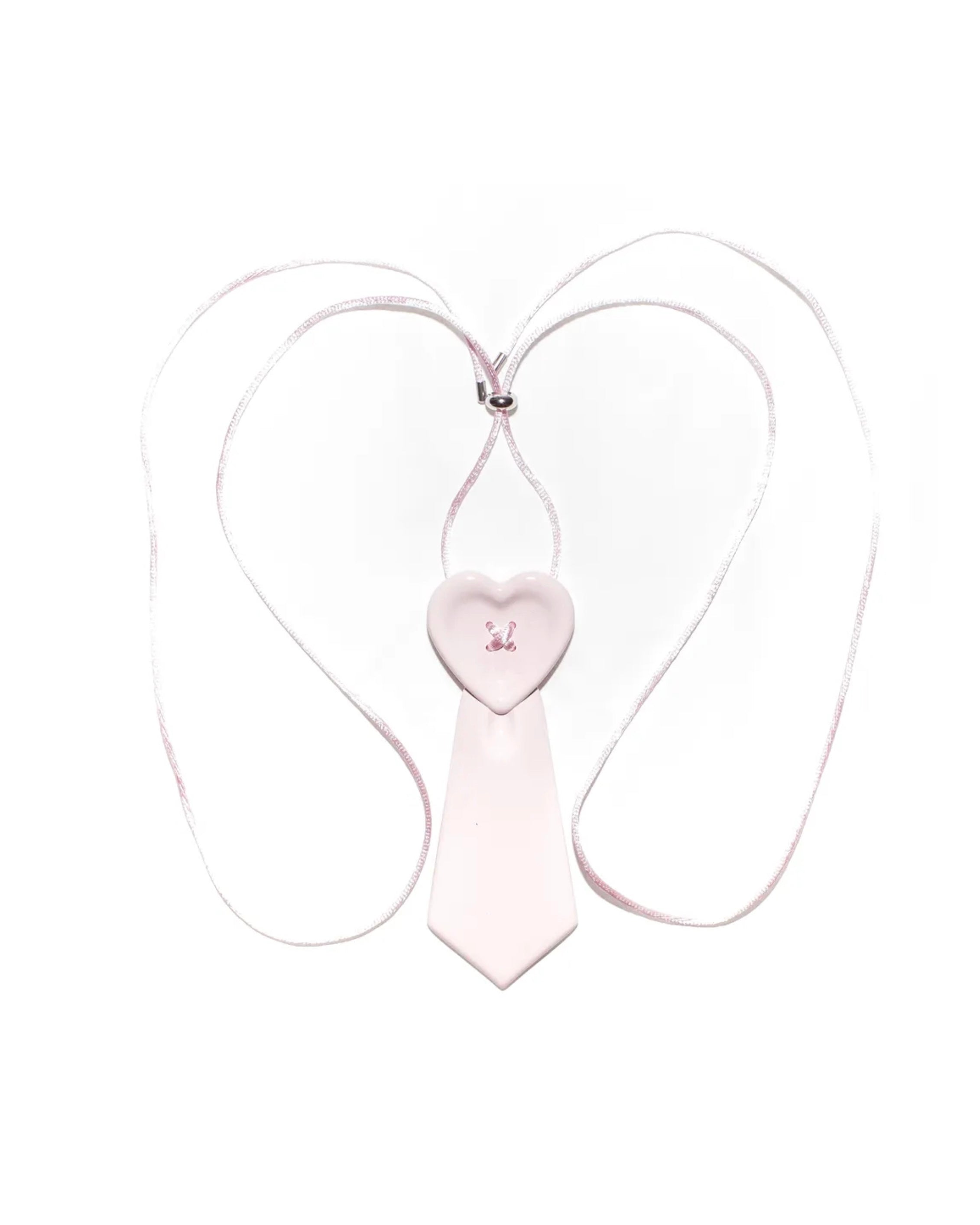 【Unopened gift】heart button tie necklaces