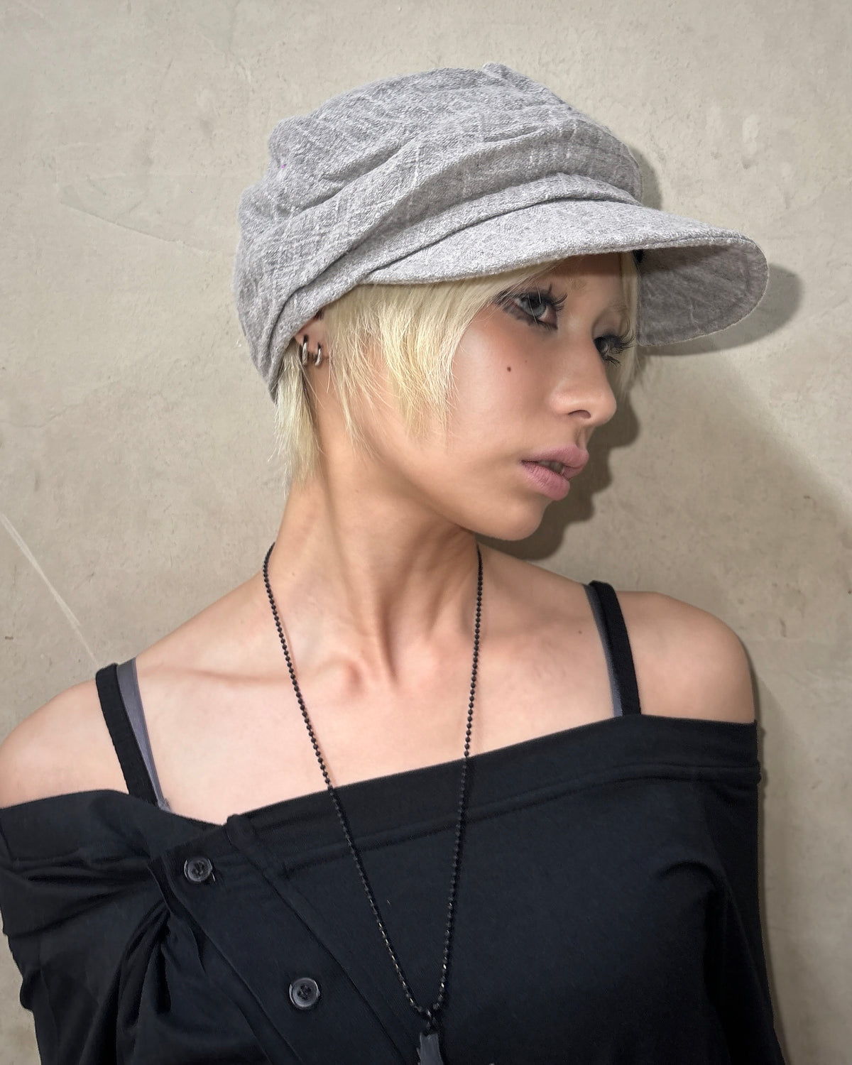 国際配送【Never mind the XU】drape casquette (3color)