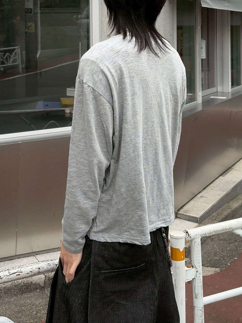 受注制【youll】basic henry neck long sleeve (2color)