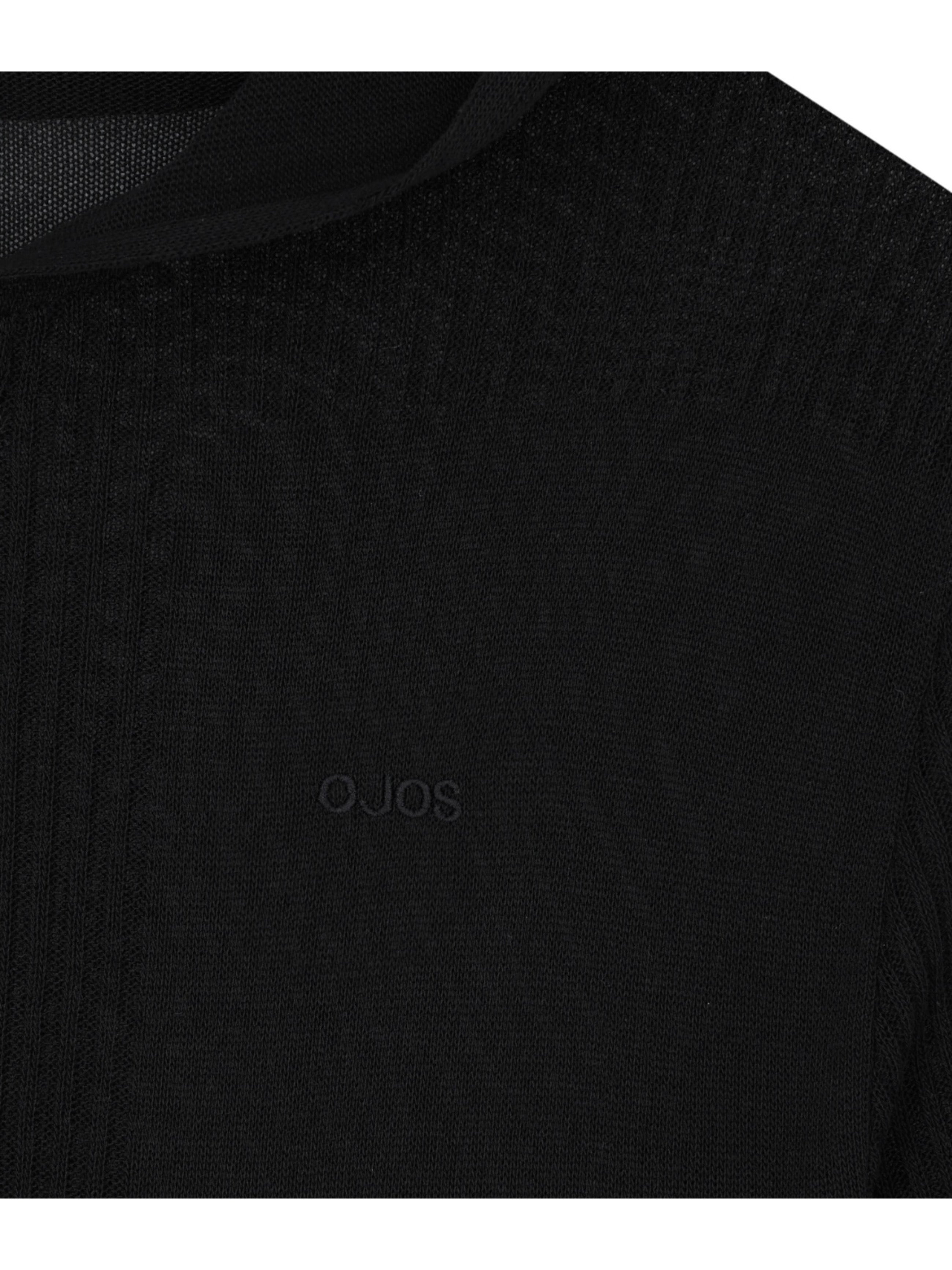 【OJOS】Detach Panel Knit Hoodie