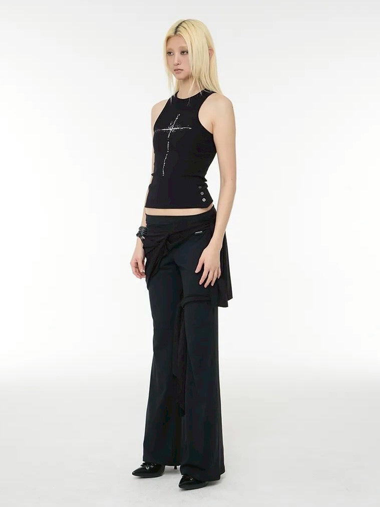 【ROCK CAKE】Side Button Sleeveless