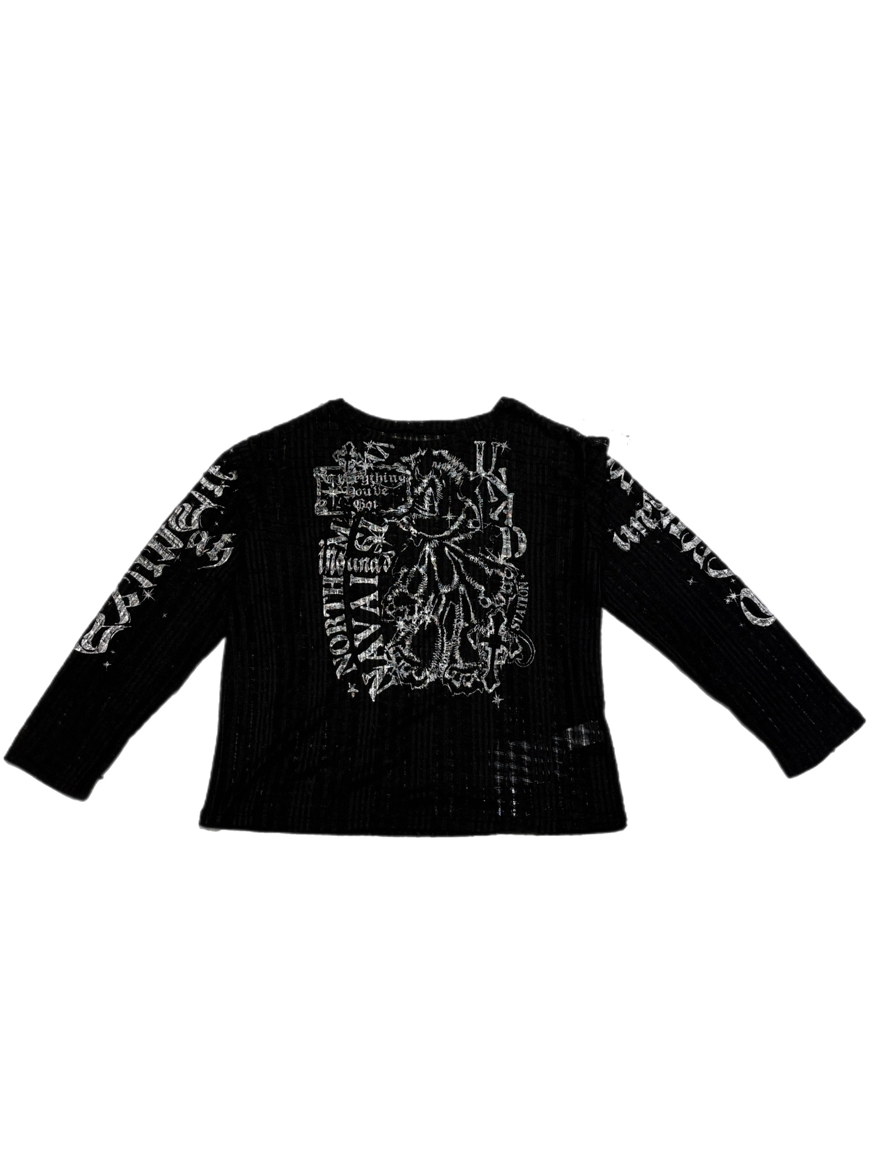 【BABY09】lettering see-through tops (2color)