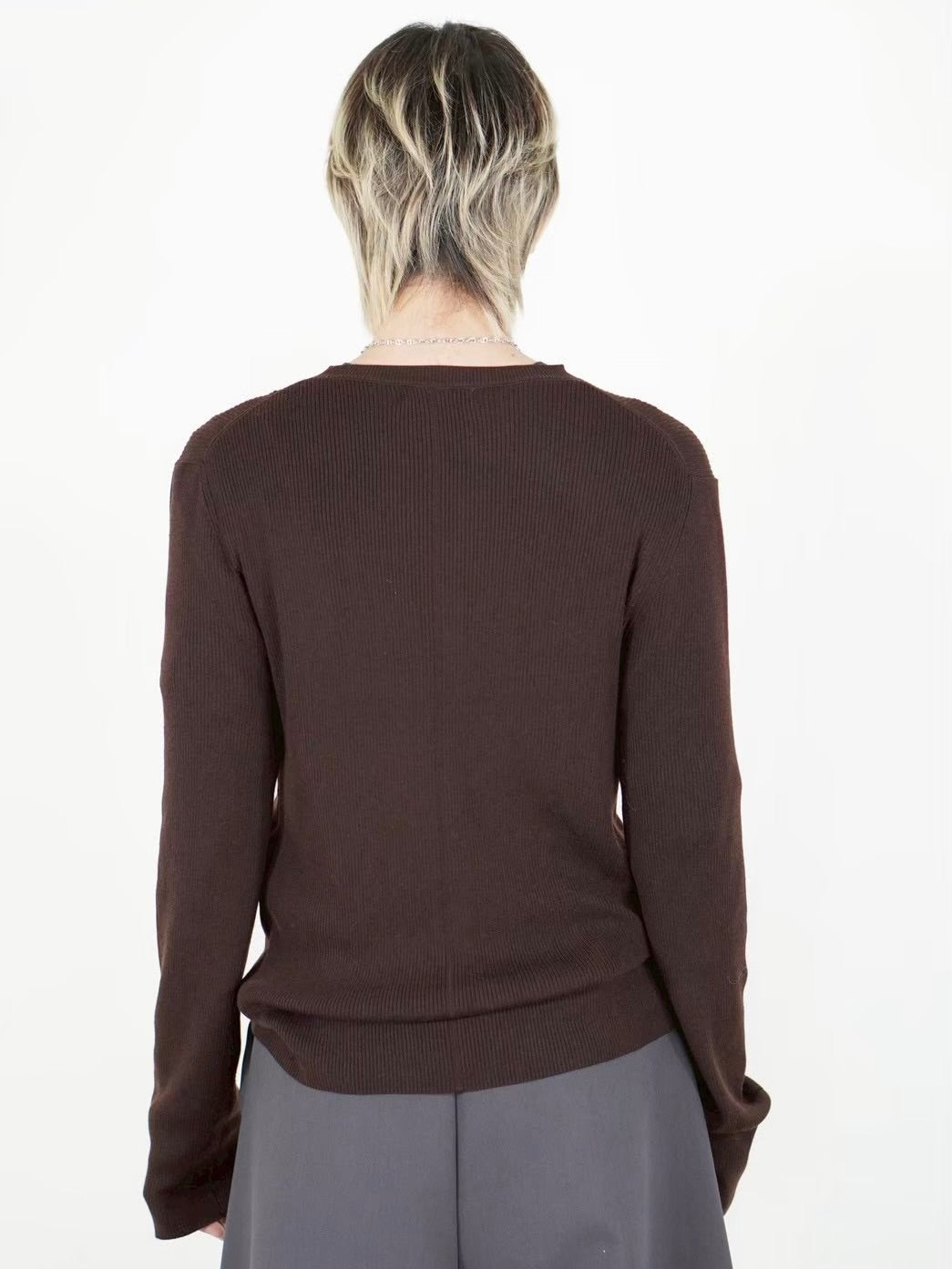 【Chikashitsu +】henley neck long sleeve knit (4color)