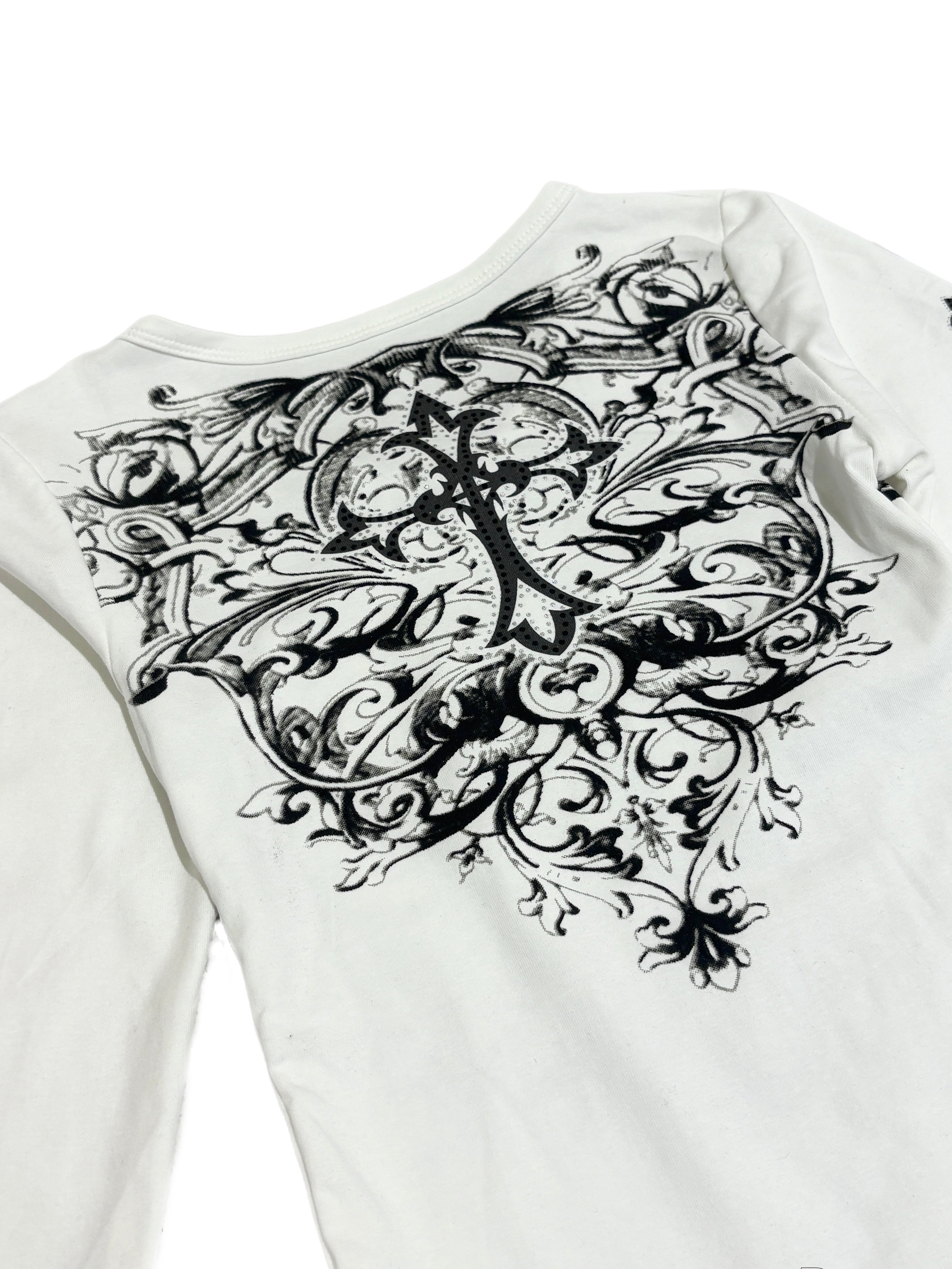 国際配送【BABY09】 vintage cross stone long sleeve